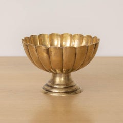 French Scalloped Brass Bowl