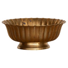 French Scalloped Brass Bowl