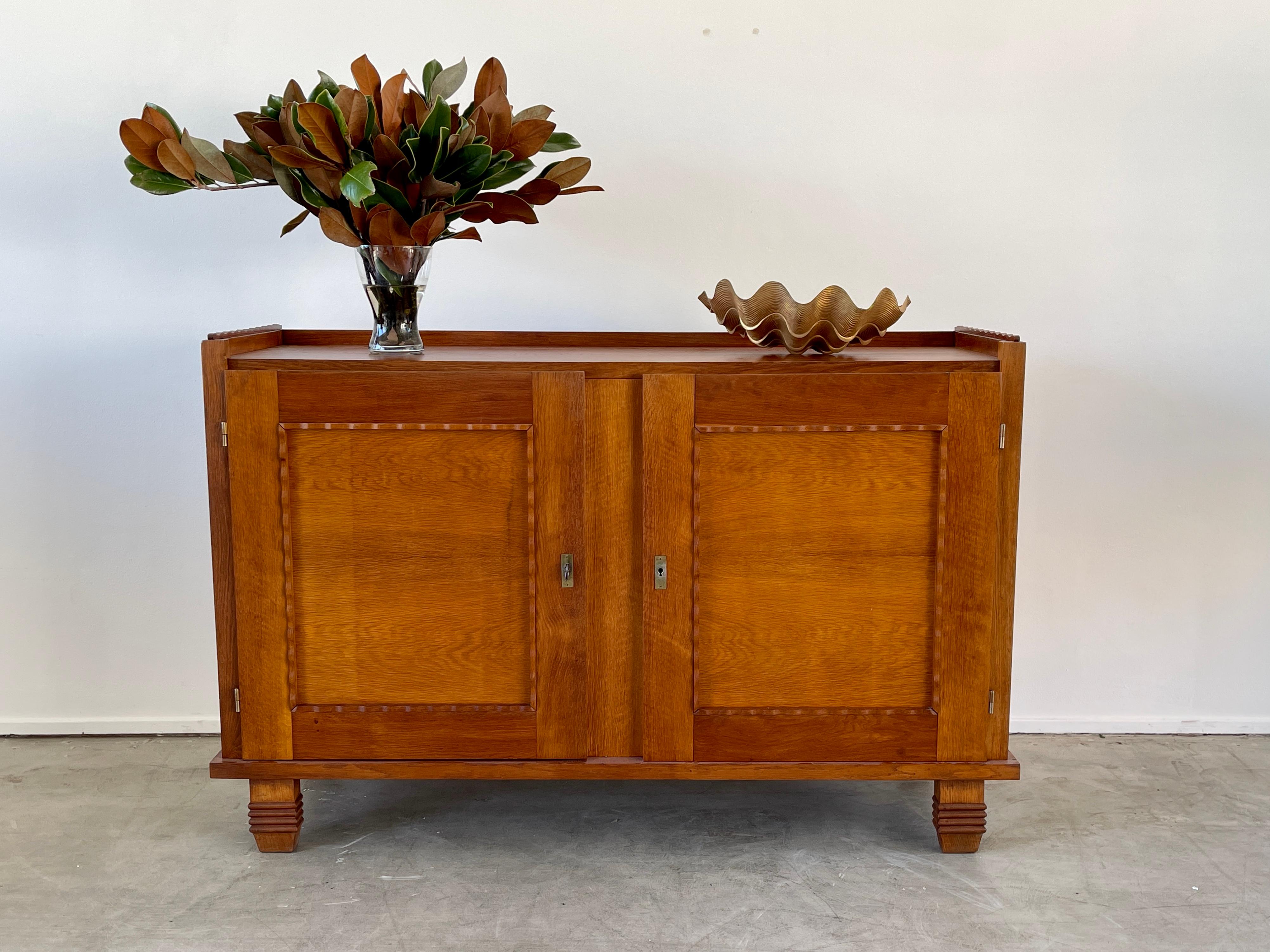 Mid-20th Century French Scalloped Cabinet