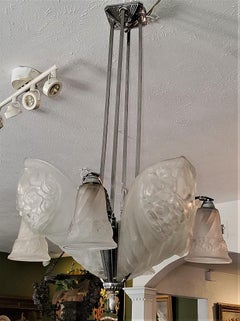 Exceptional French Art Deco Chandelier by Charles Schneider