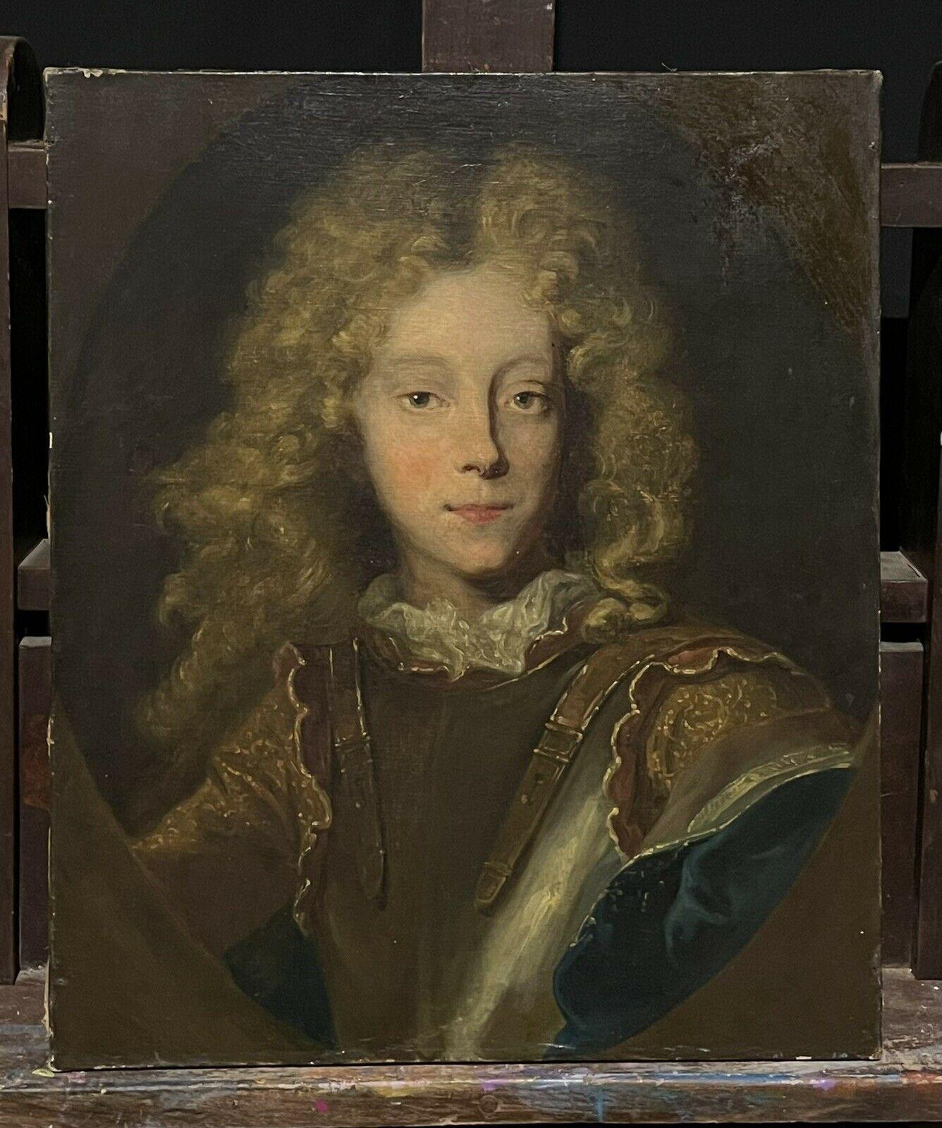 Antique French Oil Portrait of a Young Nobleman/ Prince - Painting by Unknown