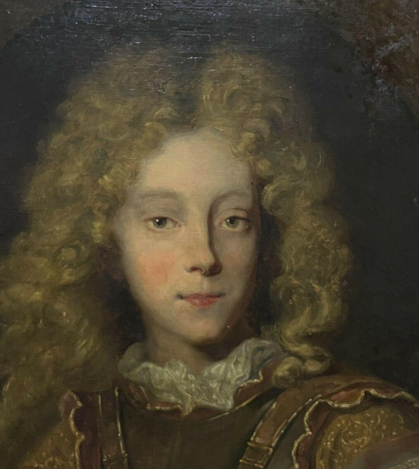 Antique French Oil Portrait of a Young Nobleman/ Prince - Old Masters Painting by Unknown