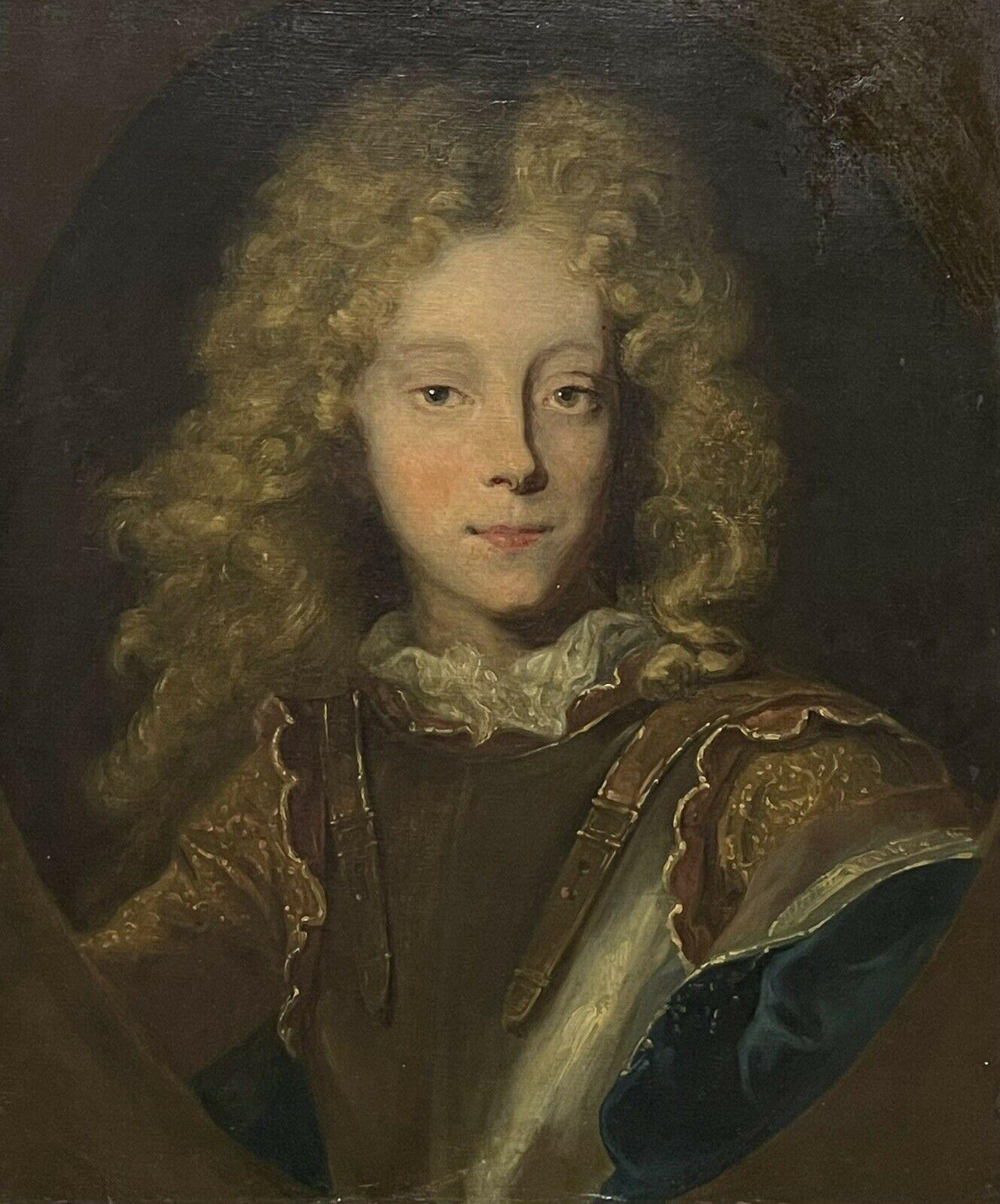 Unknown Figurative Painting - Antique French Oil Portrait of a Young Nobleman/ Prince
