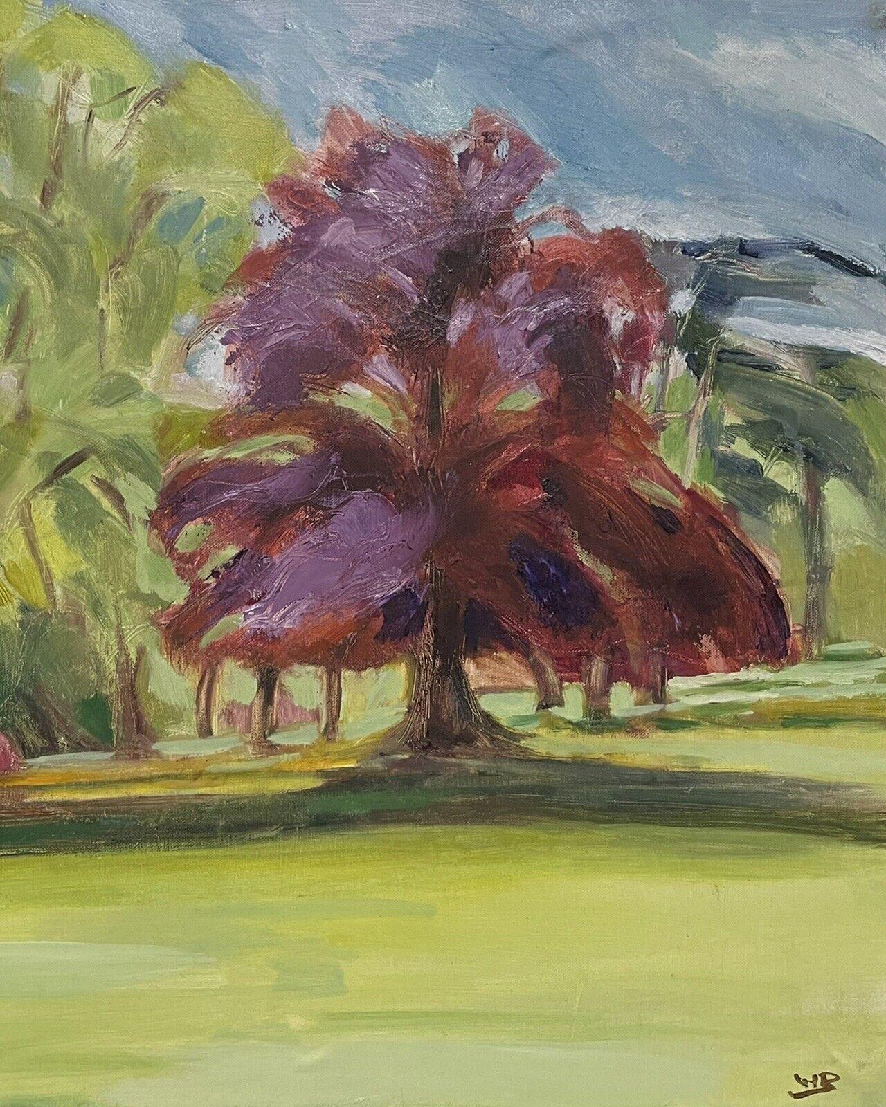 Artist/ School: French School, late 20th century, signed

Title: Copper Beech tree in landscape

Medium: signed oil painting on canvas, framed.

Size:

framed:   28.25 x 24.25 inches
canvas:   24 x 30 inches

Provenance: private collection,