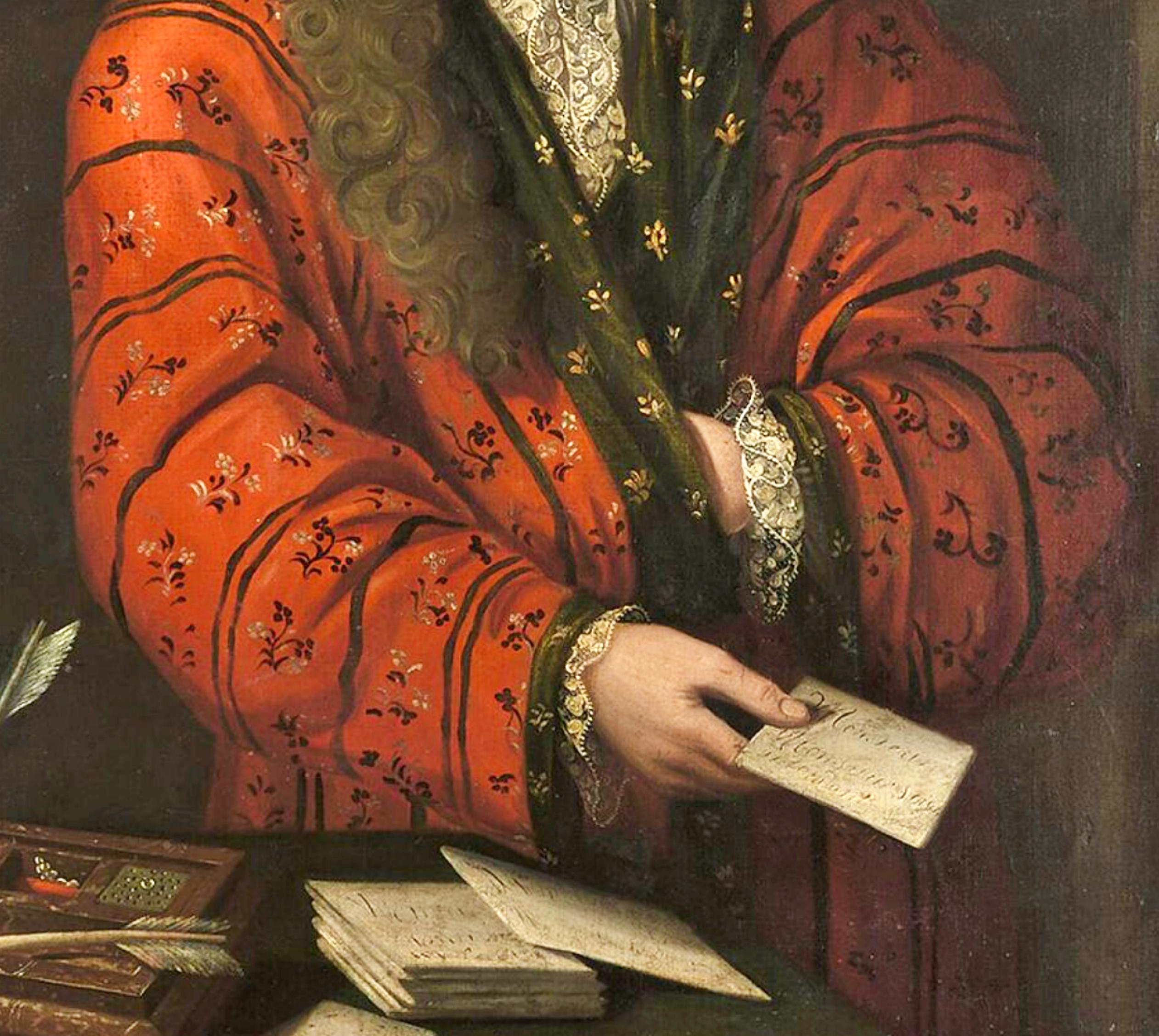 French School, 17th Century Portrait of a Man (Monsieur Voigh) 
Oil on canvas, lined.
Annotated 