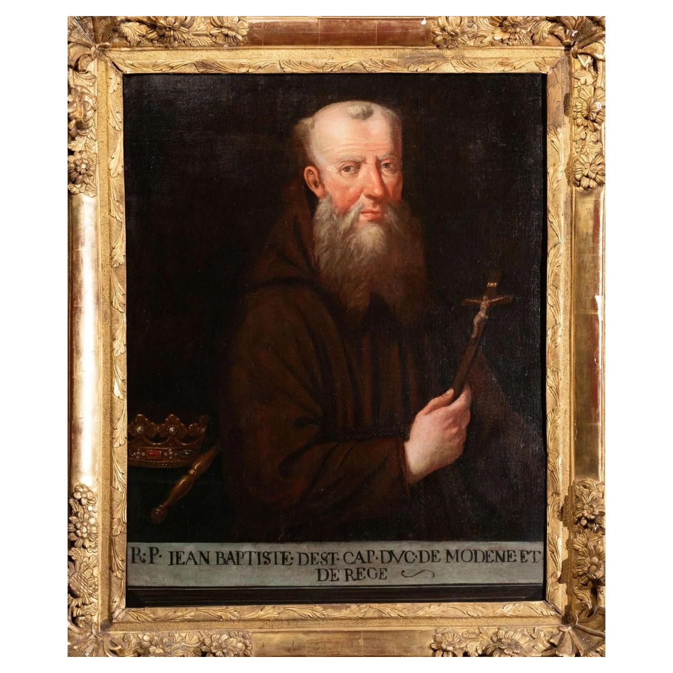 FRENCH SCHOOL 17th Century Portrait of Alfonso III d'Este (1591-1644) For Sale