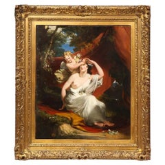 Antique (French School) 18th Century, An Exceptional Quality Portrait of Venus and Cupid