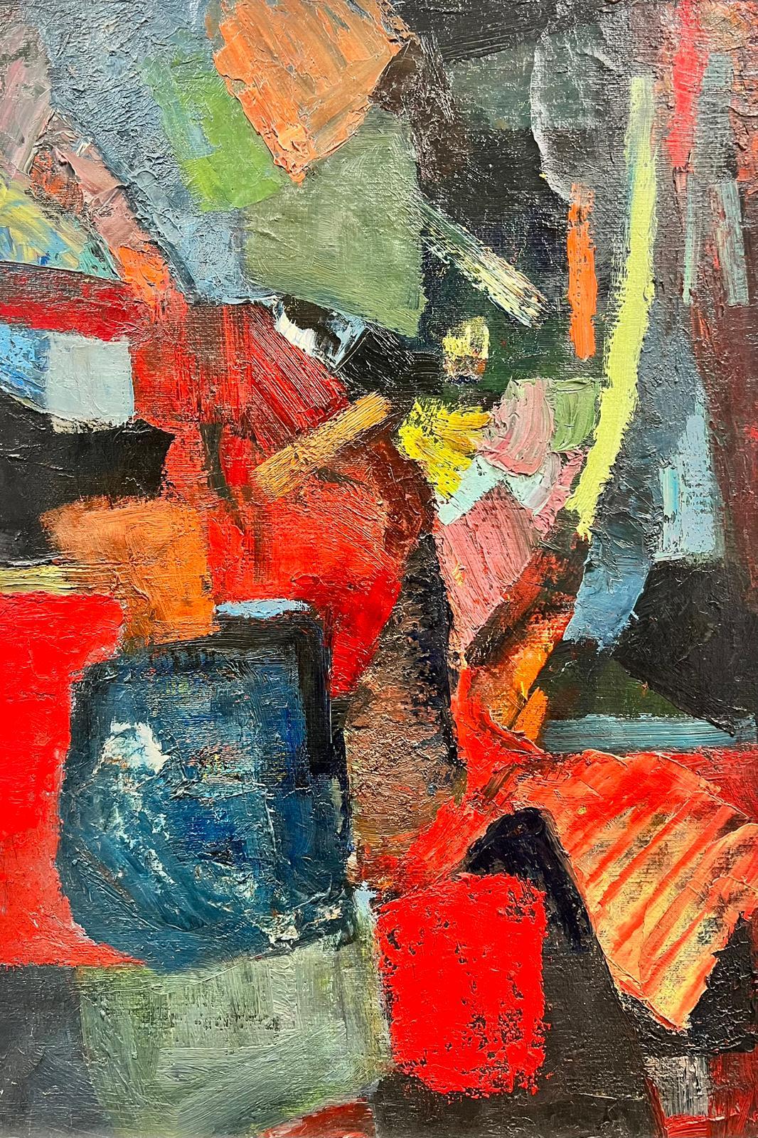 Artista cubista francese, anni '60 circa
dipinto a olio su tavola, incorniciato
incorniciato: 30 x 21 pollici
tavola: 27 x 18 pollici
provenienza: collezione privata, Francia 
condizioni: complessivamente molto buone