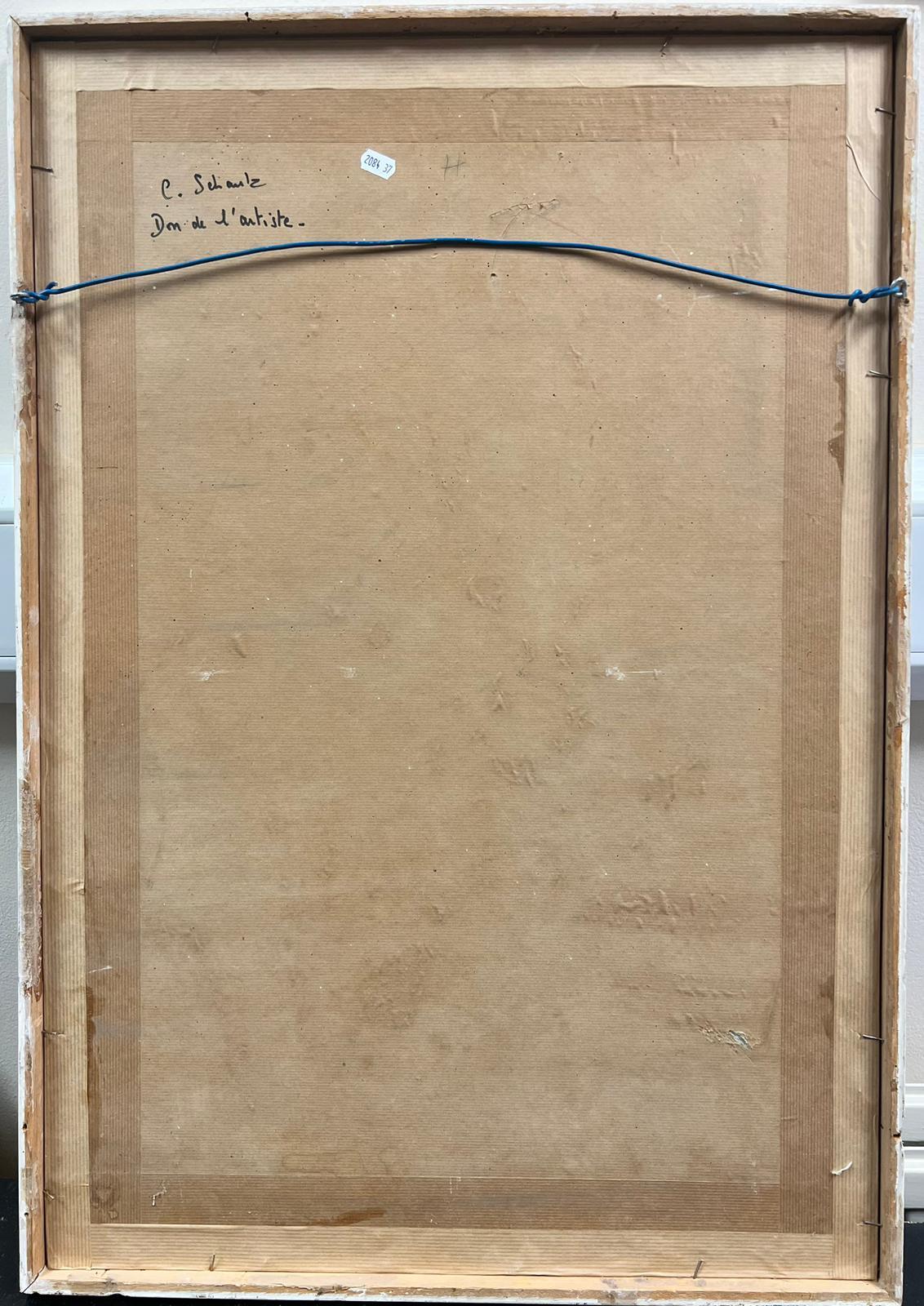 Vernice ad olio su tela cubista francese del 1960, luminosa e spessa 3