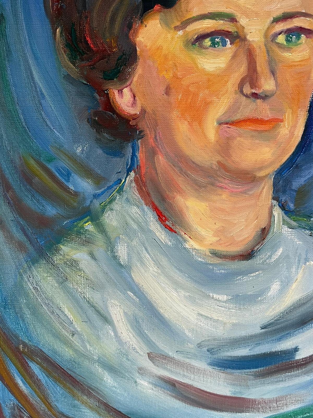 Portrait of a Lady
French Impressionist artist, circa 1975
inscribed verso
oil on canvas
canvas: 24 x 18 inches
provenance: private collection, France
condition: very good and sound condition