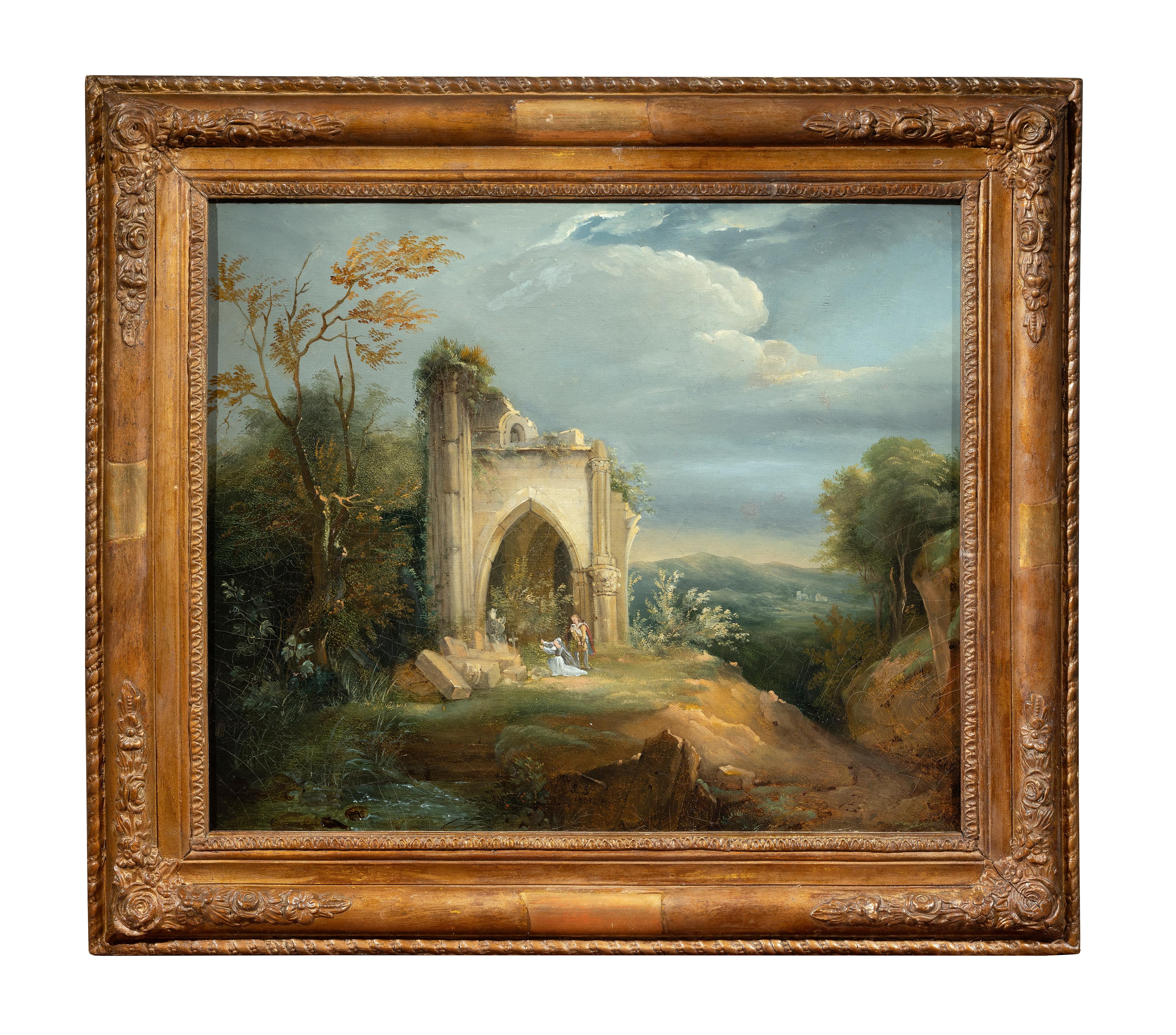 Romantic French School 19th Century Landscape For Sale