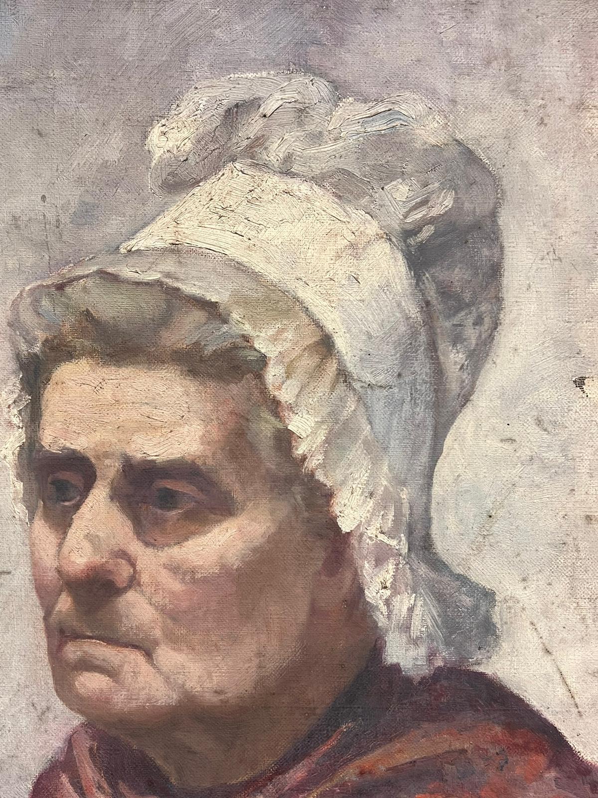 Portrait of a Lady
French School, early 20th century
oil on canvas, unframed
canvas: 18 x 15 inches
provenance: private collection
condition: some wear, scuffing and signs of age but all in all is in sound condition 