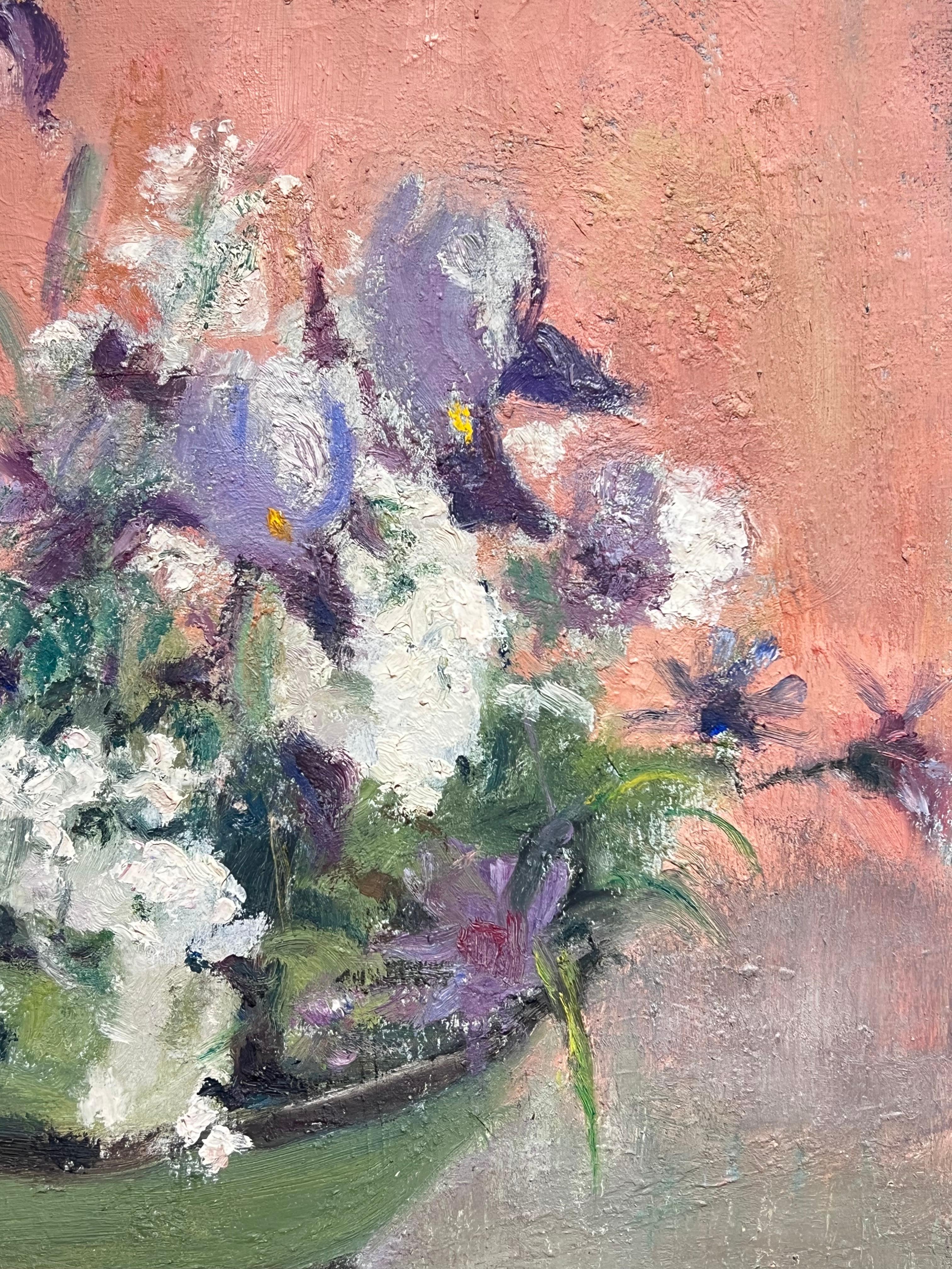 Lilac Flowers in a Green Bowl
French School, circa 1930
oil on canvas, unframed
canvas: 18.5 x 19 inches
Provenance: private collection, France
Condition: very good condition

For more any more information please do contact us with any questions you