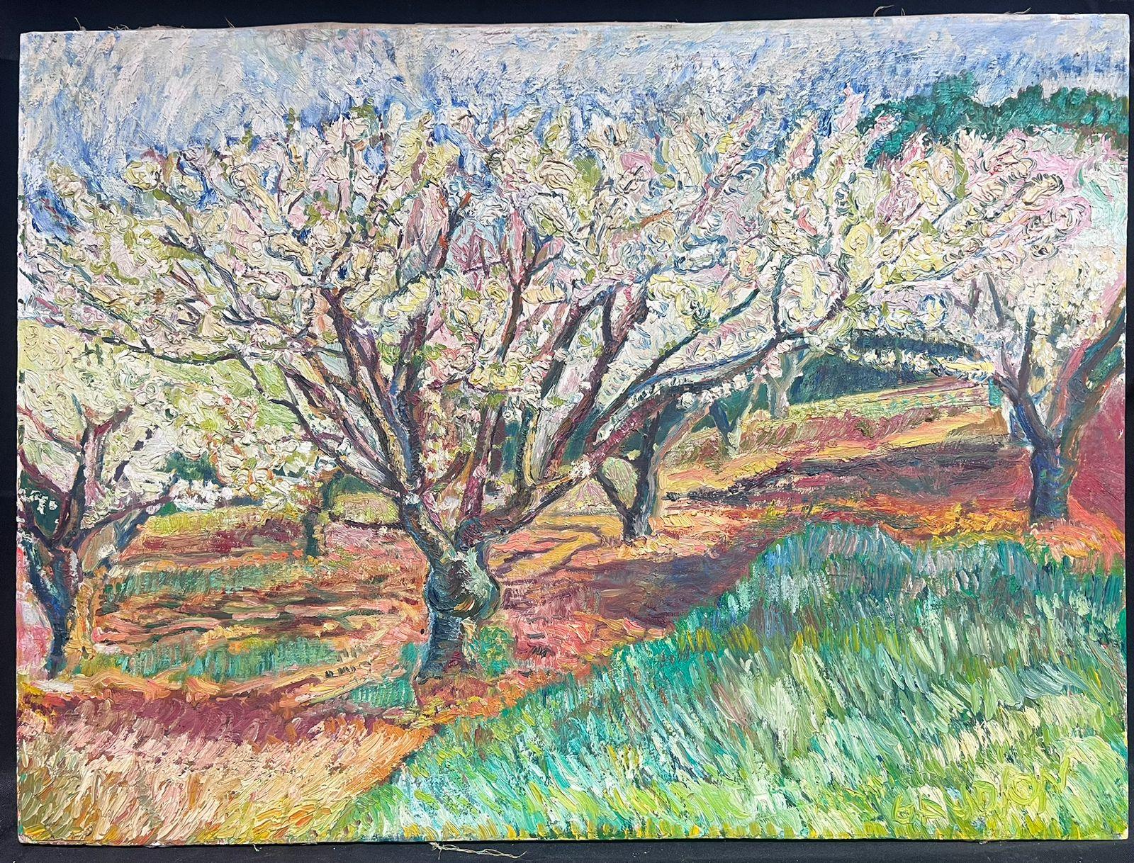 Olive Groves in Provence
French post-impressionist, circa 1930's
indistinctly signed verso
oil on canvas, unframed
canvas: 21.5 x 29 inches
provenance: private collection, Aix-en-Provence, France
condition: very good and sound condition