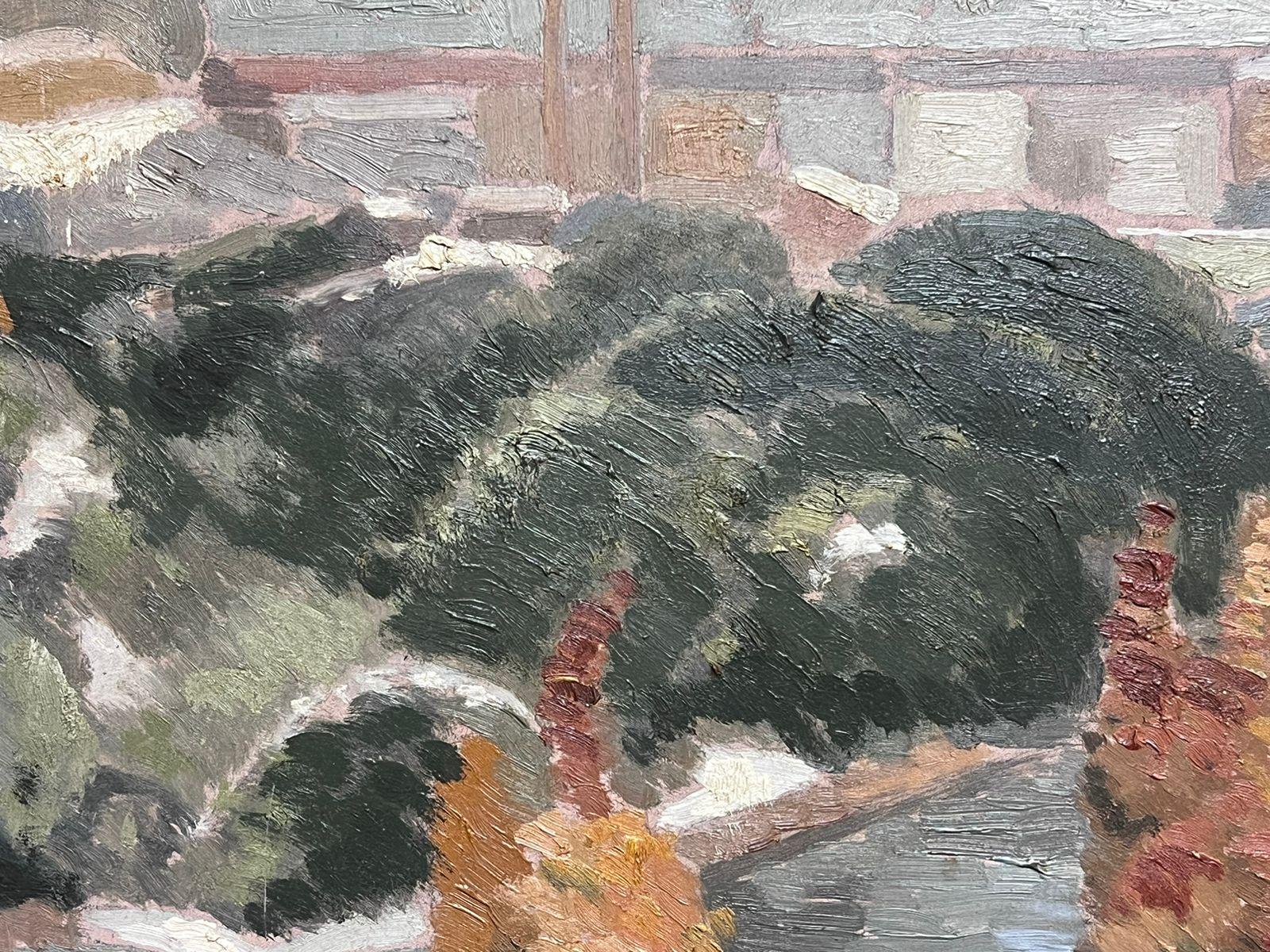 Paisaje francés
firmado indistintamente 
óleo sobre tabla, enmarcado
con fecha de 49'
enmarcado: 16 x 20 pulgadas
cuadro: 15 x 18,5 pulgadas
procedencia: colección privada, Francia
estado: muy bueno y en buen estado