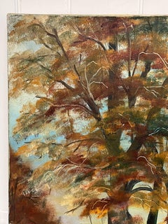 1960's French Impressionist Signed Dated Oil Book Sellers River Seine Paris