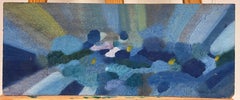 1970's French Abstract Signed & Dated Rays of Light Sunshine