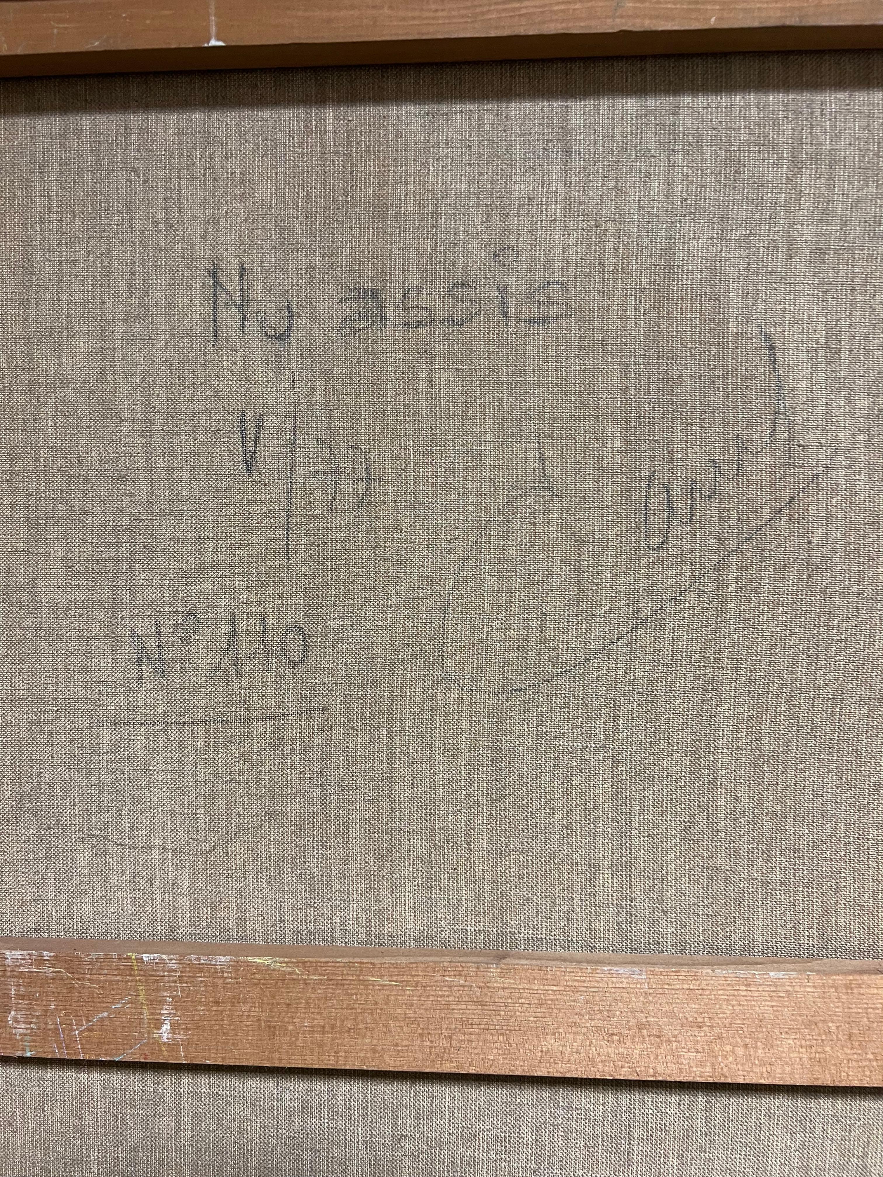 Pintura al óleo postimpresionista francesa de 1970 Desnudo recostado Impasto grueso en venta 5