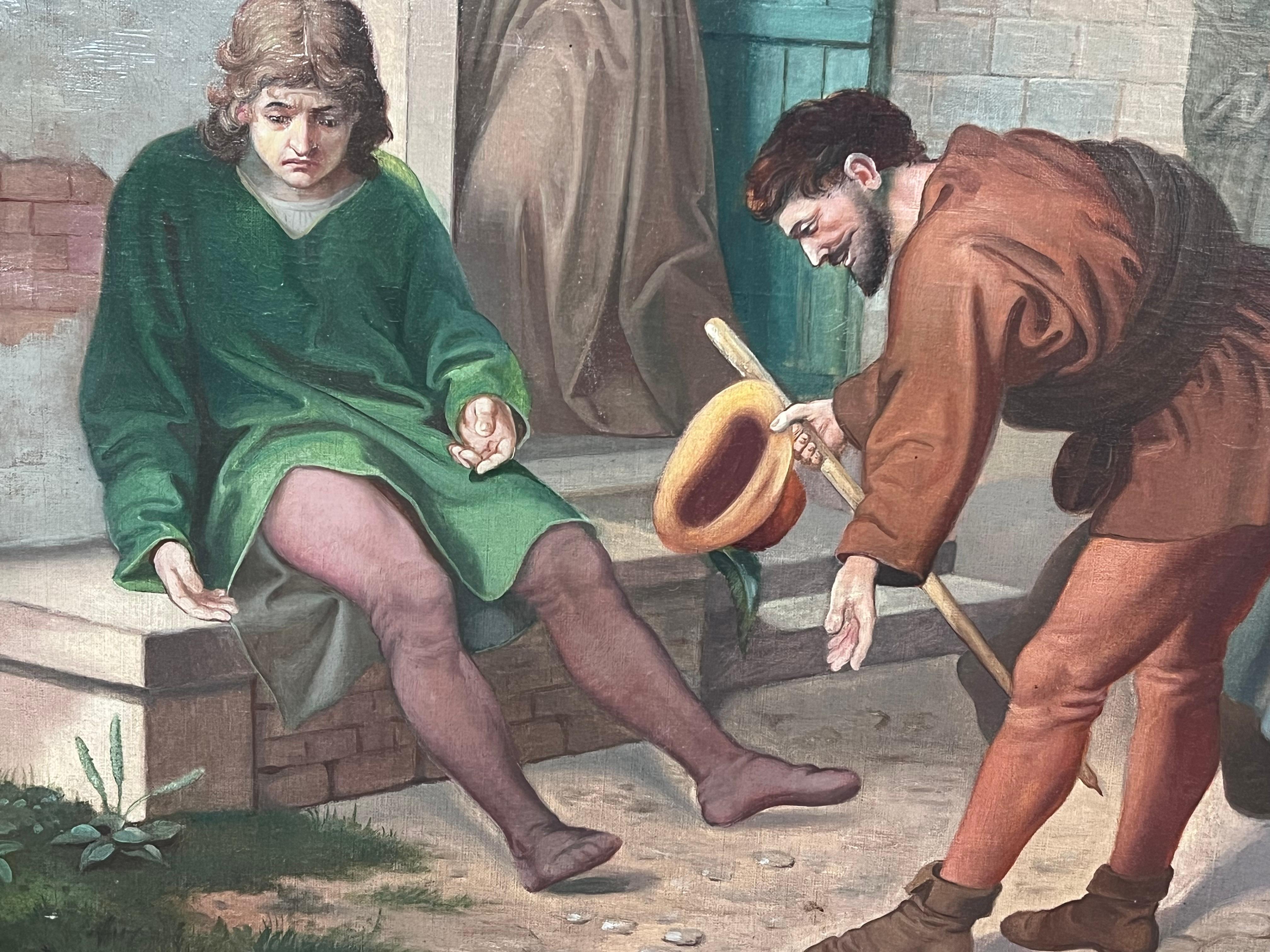 Les marchands du temple
École du 19e siècle
huile sur toile, non encadrée 
toile : 24 x 33 pouces
Collectional : collection privée, Vallée de la Loire, France
Condit : bon état

Pour plus d'informations, n'hésitez pas à nous contacter si vous avez