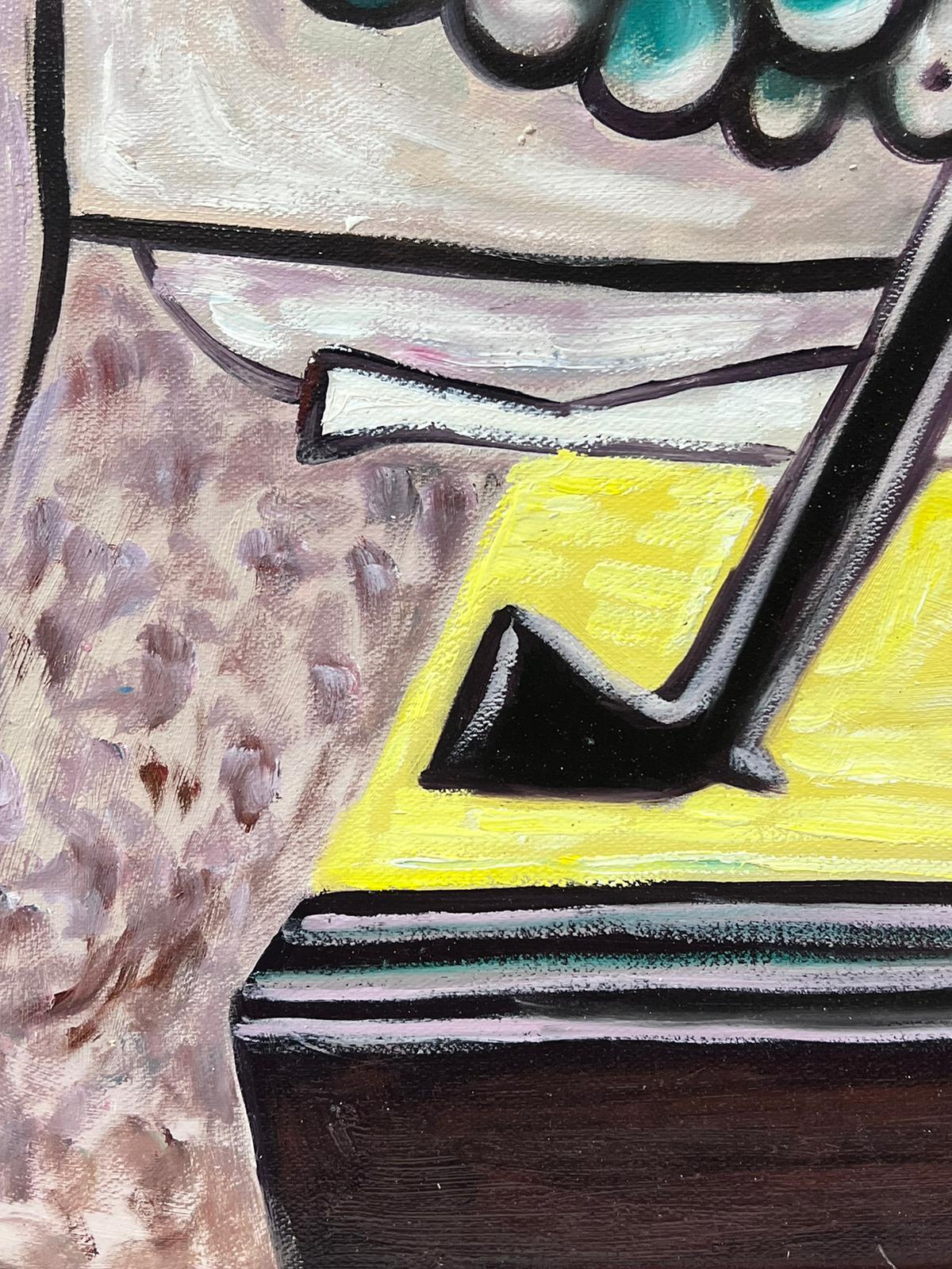 20th Century French Cubist Still Life Oil Painting 3
