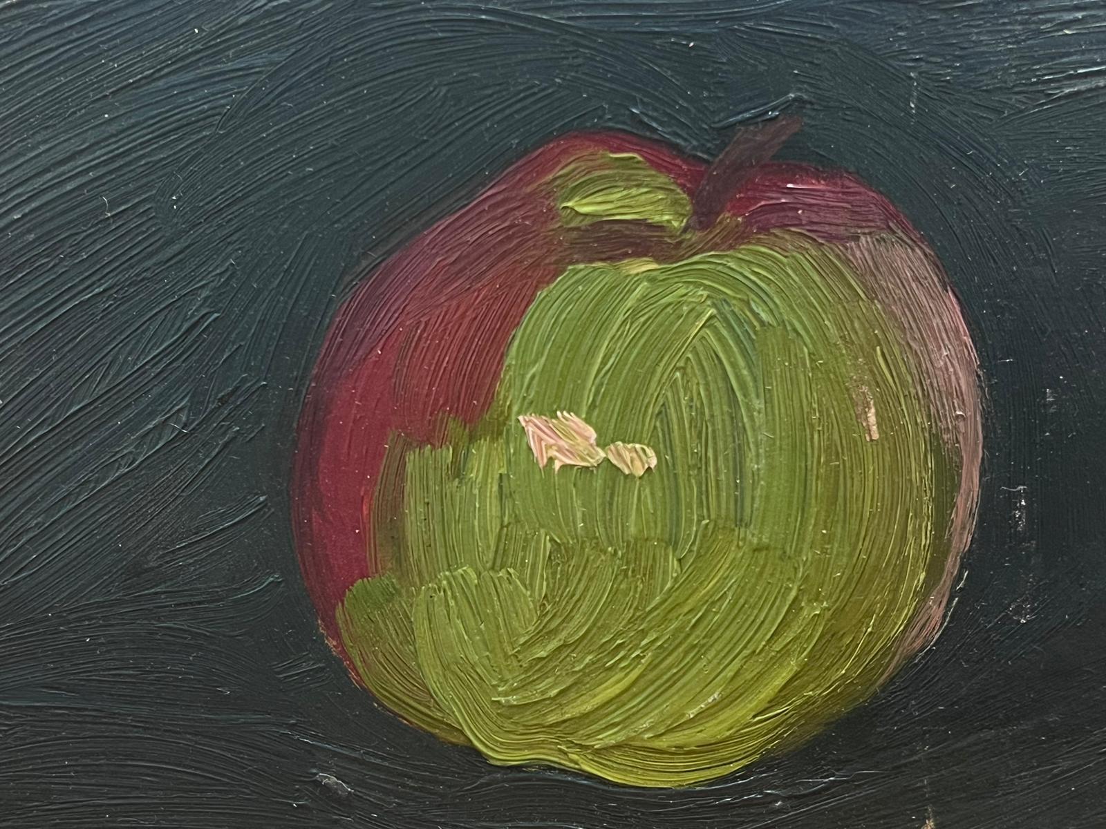 20th Century French Modernist Oil Painting Still Life of an Apple For Sale 1