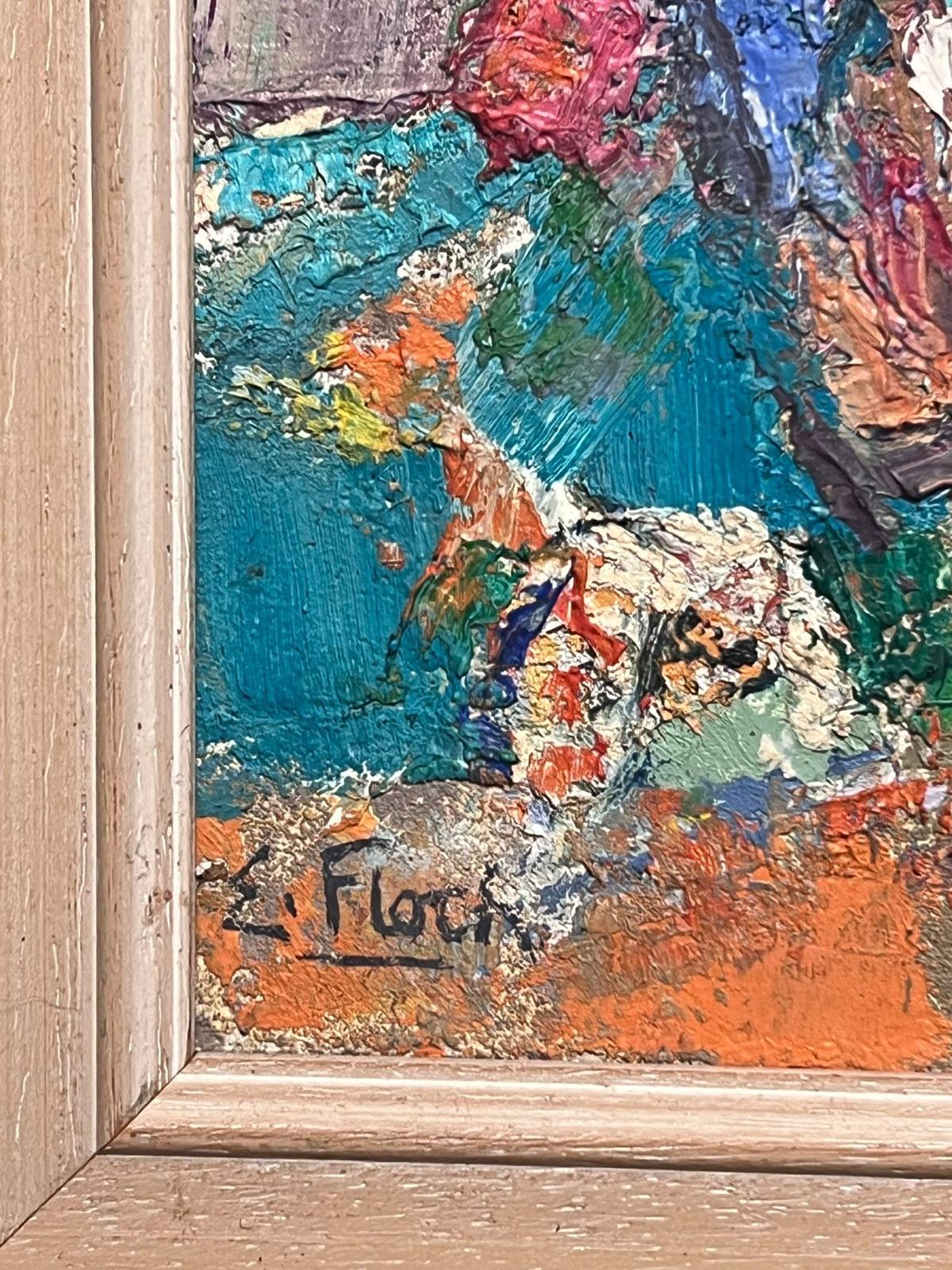 Huile post-impressionniste française du 20ème siècle signée « Fishermen in Blue Smocks » en vente 1