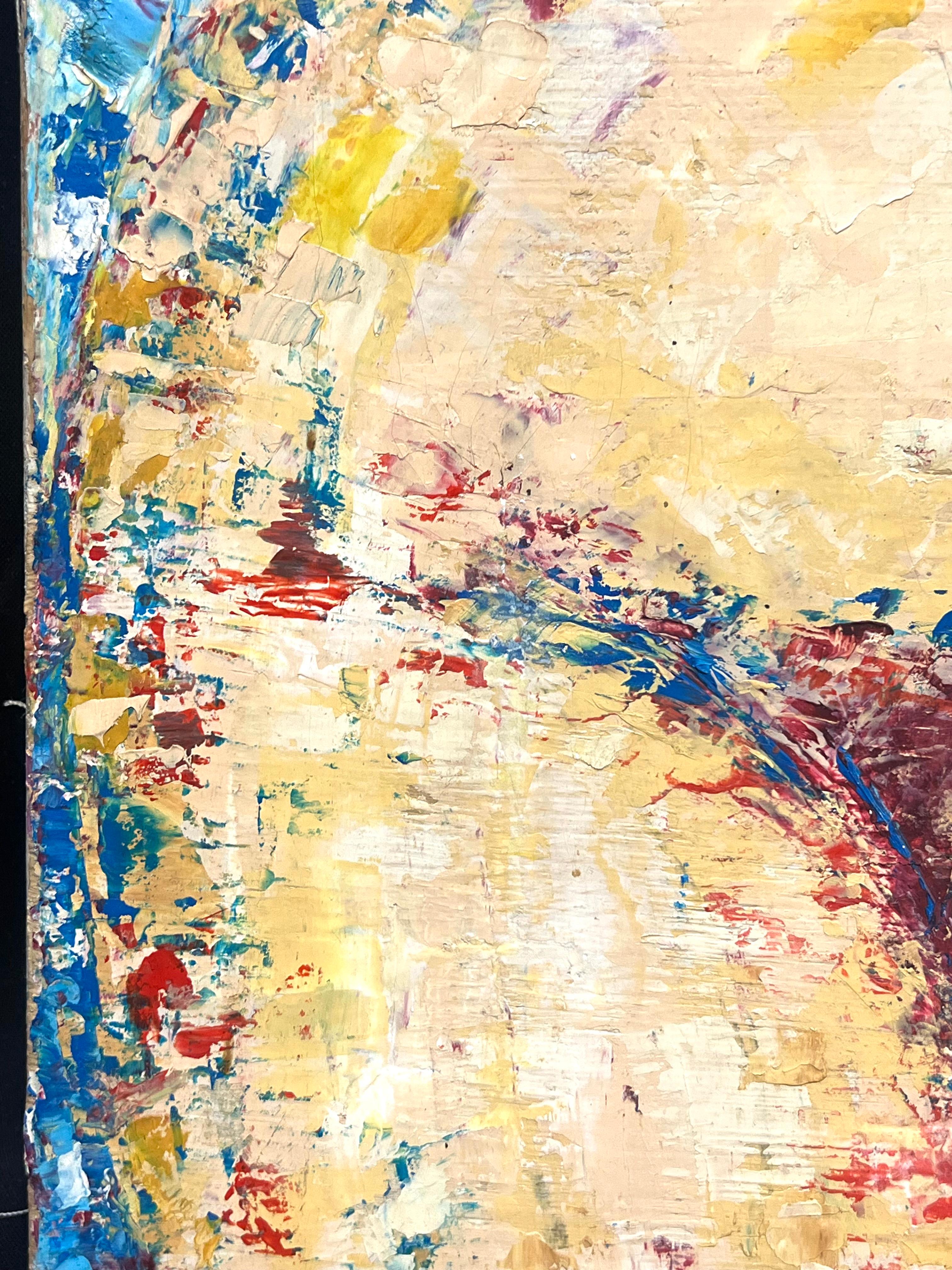 Peinture à l'huile française du 20e siècle, forme féminine nue abstraite, texture audacieuse, expressionniste en vente 1