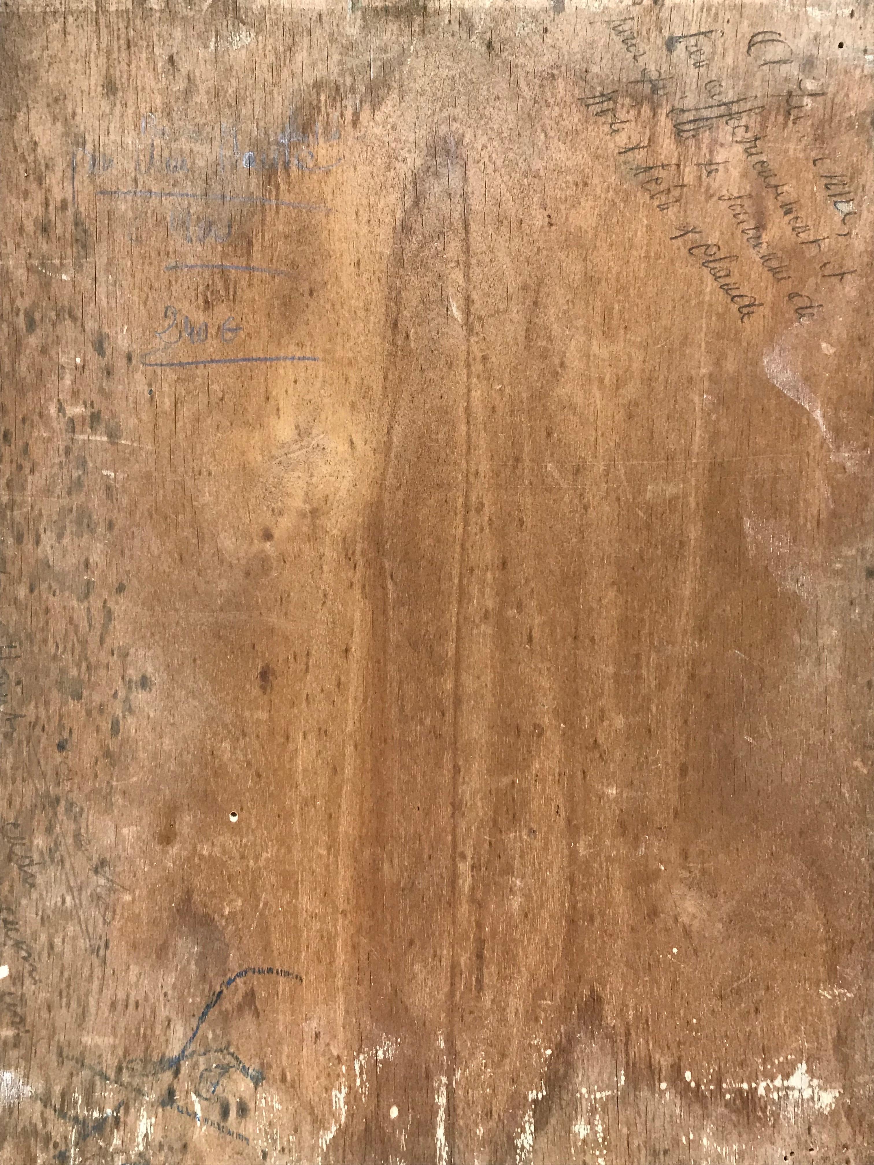 Antiguo Óleo Impresionista Francés Firmado Camino Otoñal del Bosque en venta 2