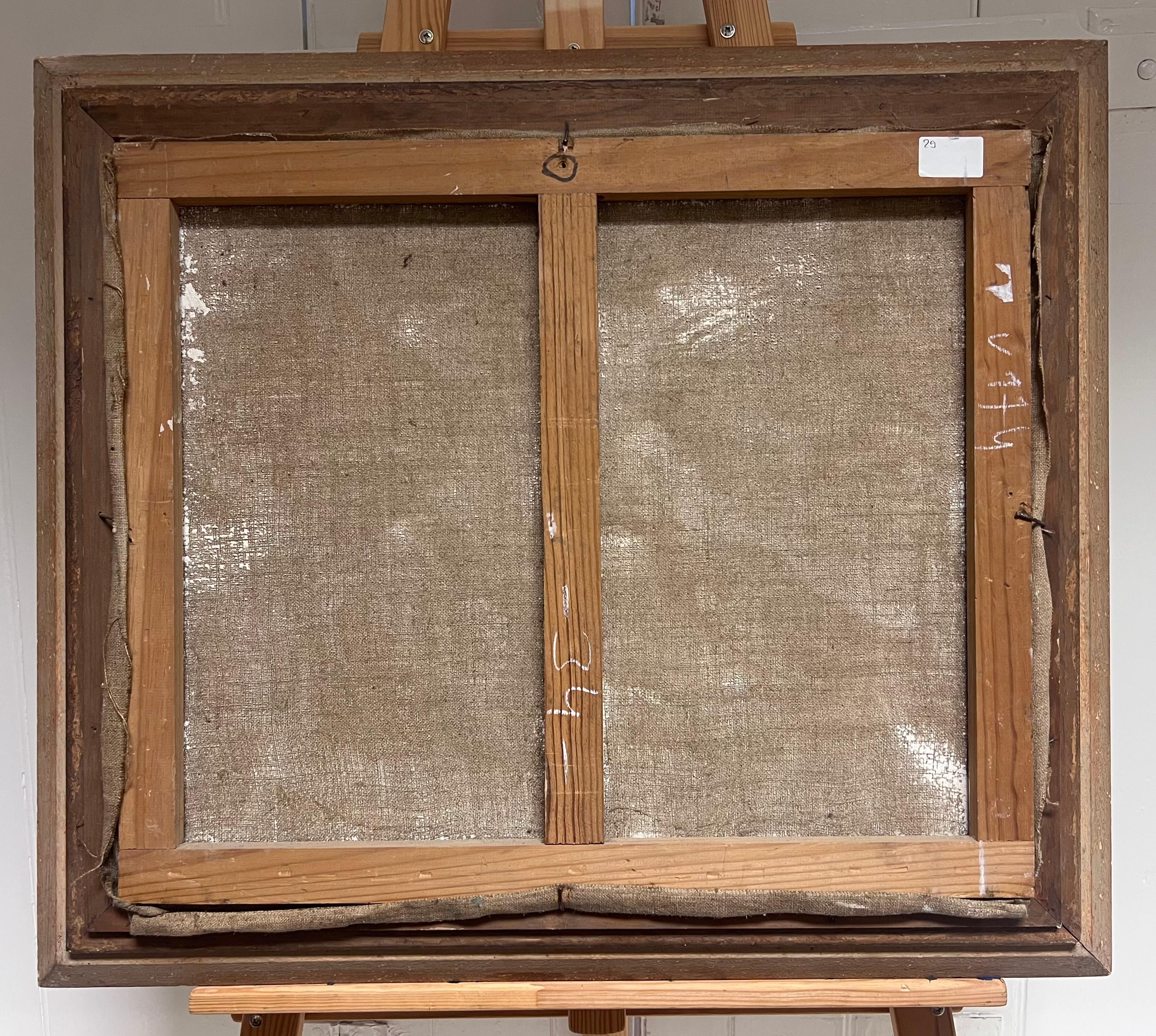 Antique French Impresionista Paisaje invernal Campos nevados Pintura al óleo en venta 7