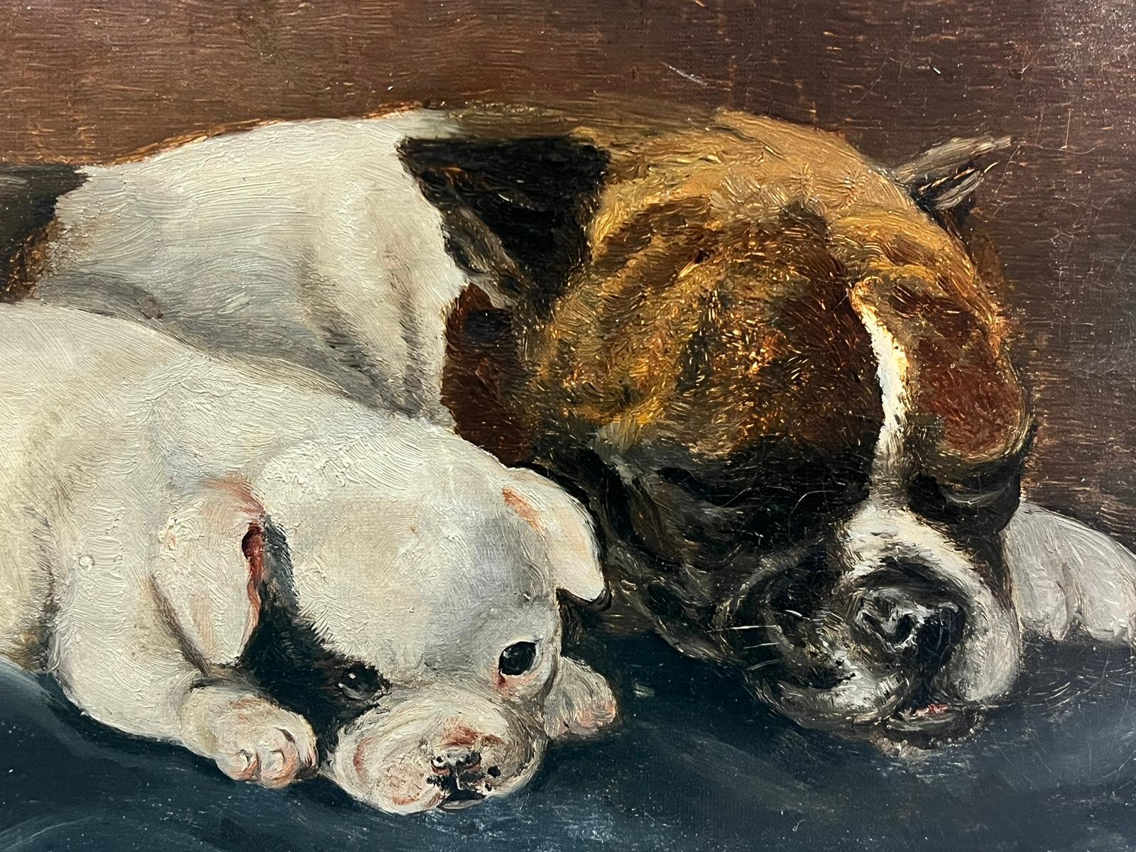 French School, 19th century
Bull Terrier and Pup
oil on canvas, framed
framed: 12 x 15.5 inches
canvas: 10 x 13 inches
provenance: private collection, UK
condition: very good and sound condition - damaged frame
