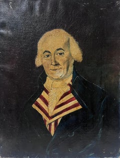 Antique French Oil Painting Portrait of a Country Squire