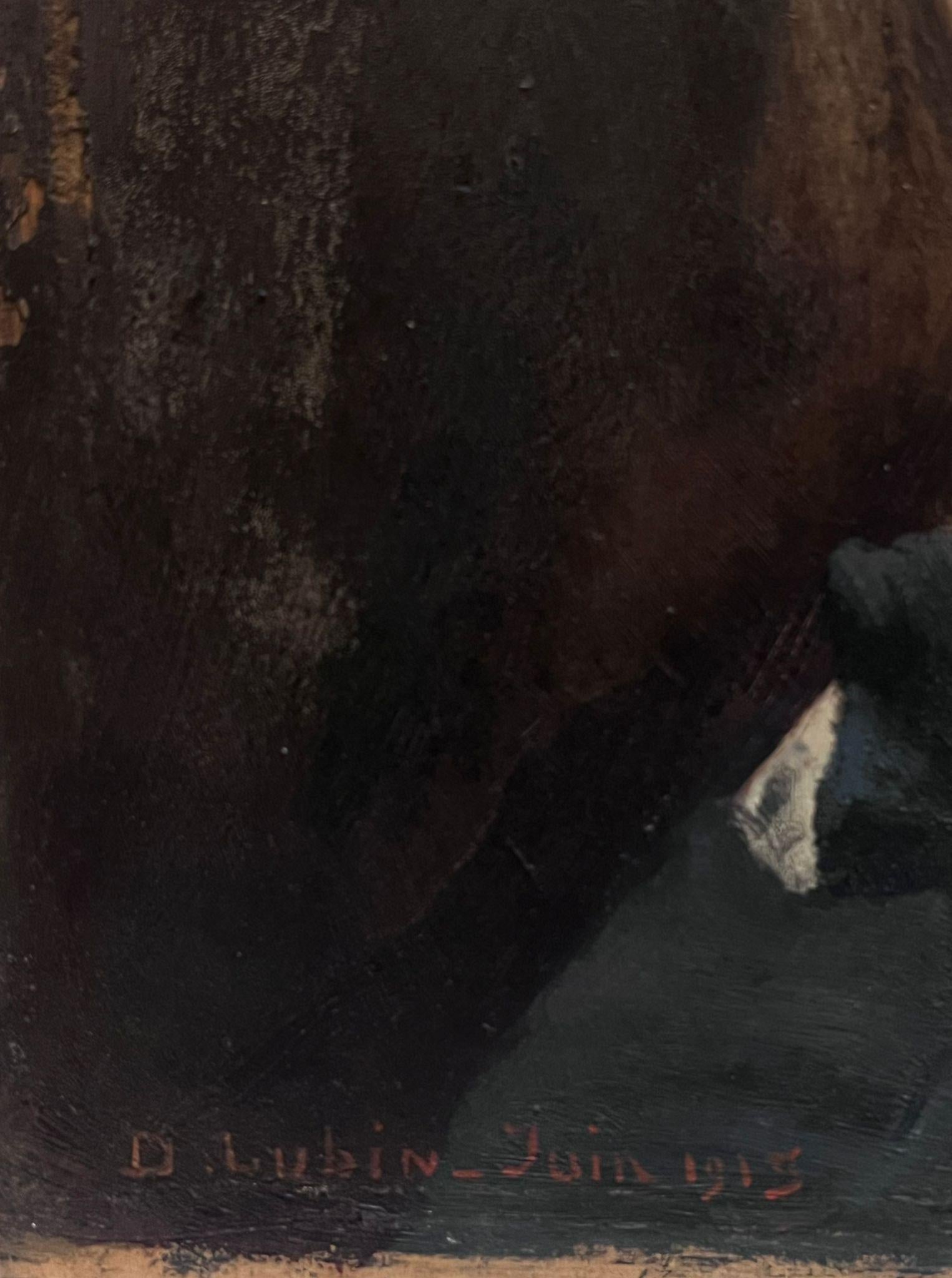 Portrait of a Lady
French artist, signed and dated 1915
oil on wood panel
board: 13.75 x 10.5 inches
provenance: private collection, France
condition: some scuffing to the edges from a previous frame and minor surface abrasions but overall in good