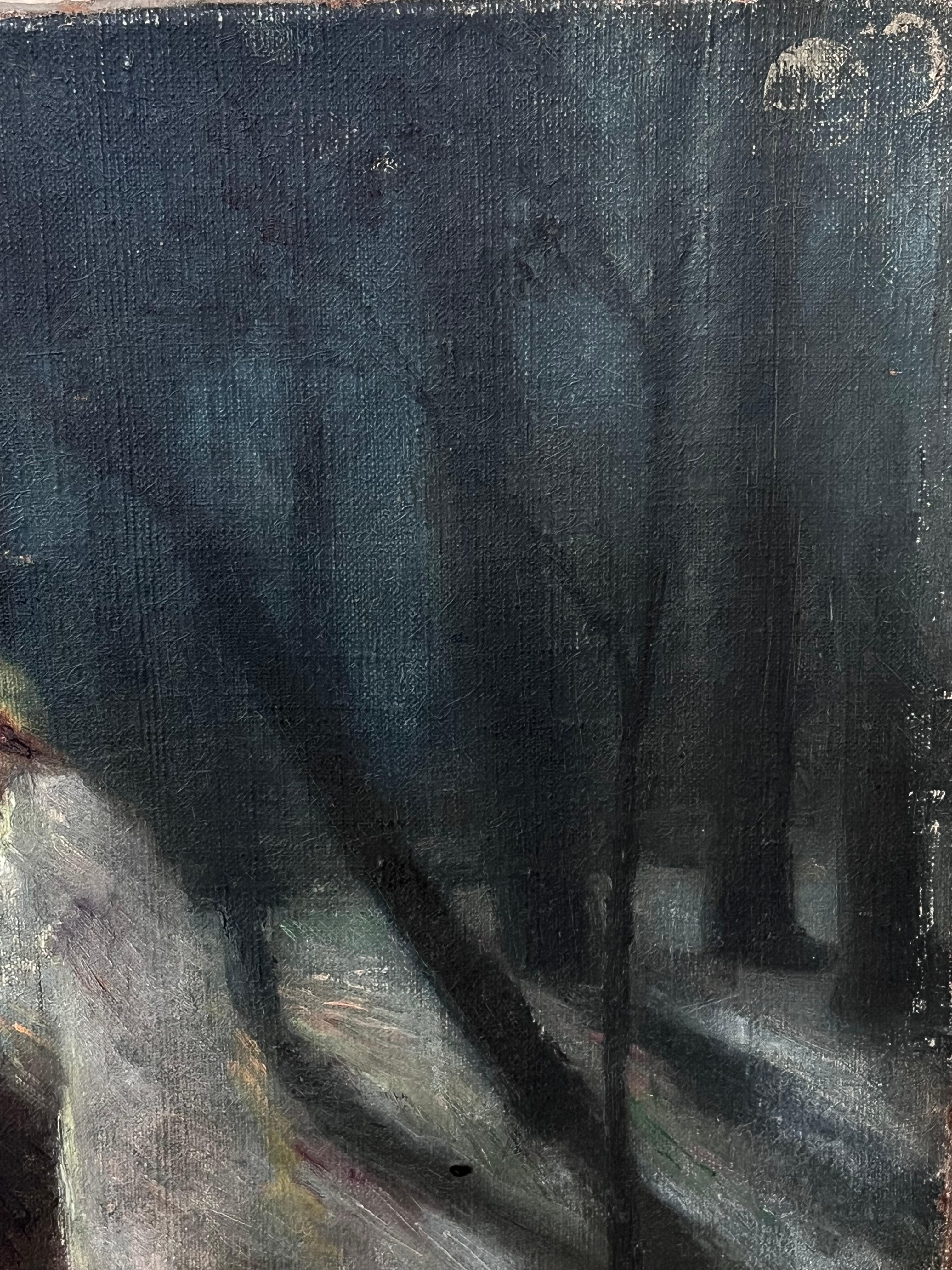 Christ in the Garden of Gethsemane
French Symbolist artist
late 19th Century 
oil on canvas, unframed 
canvas: 13 x 16 inches
Provenance: private collection, France
Condition: a few surface scuffs and marks but overall sound and good condition

For