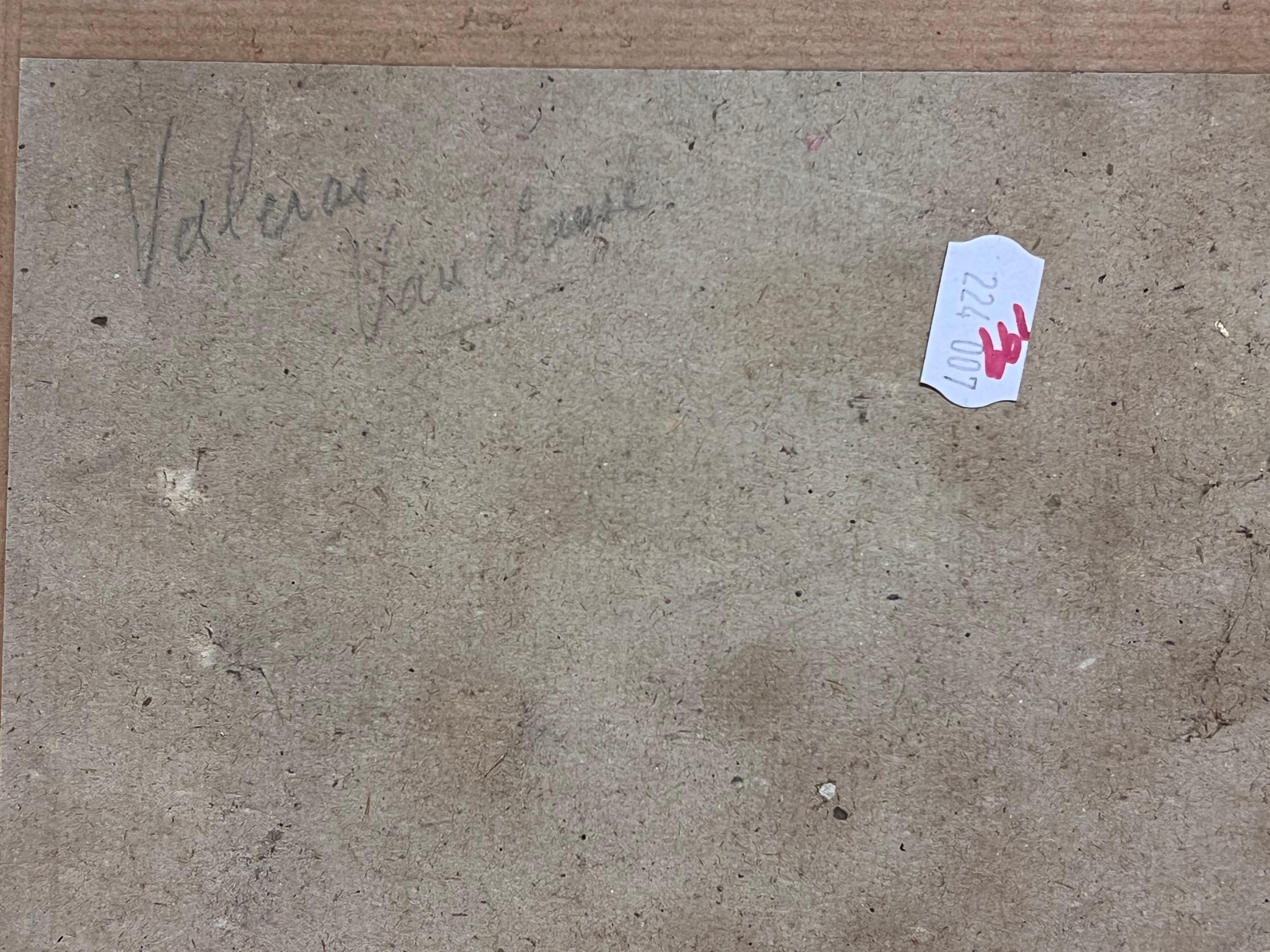 Antique French Plaza de pueblo con fuente y figuras Obra impresionista firmada en venta 4