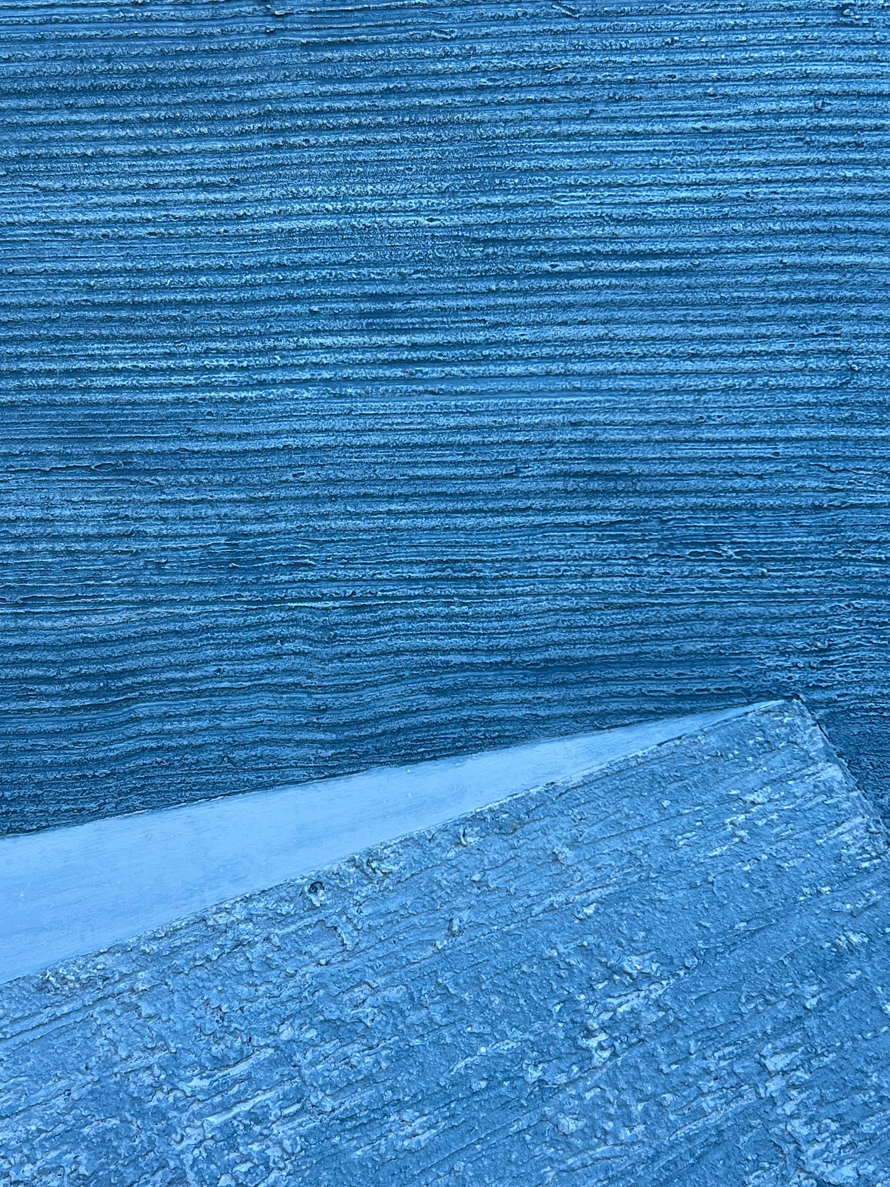Azules convergentes Abstracción geométrica en tonos azules 1