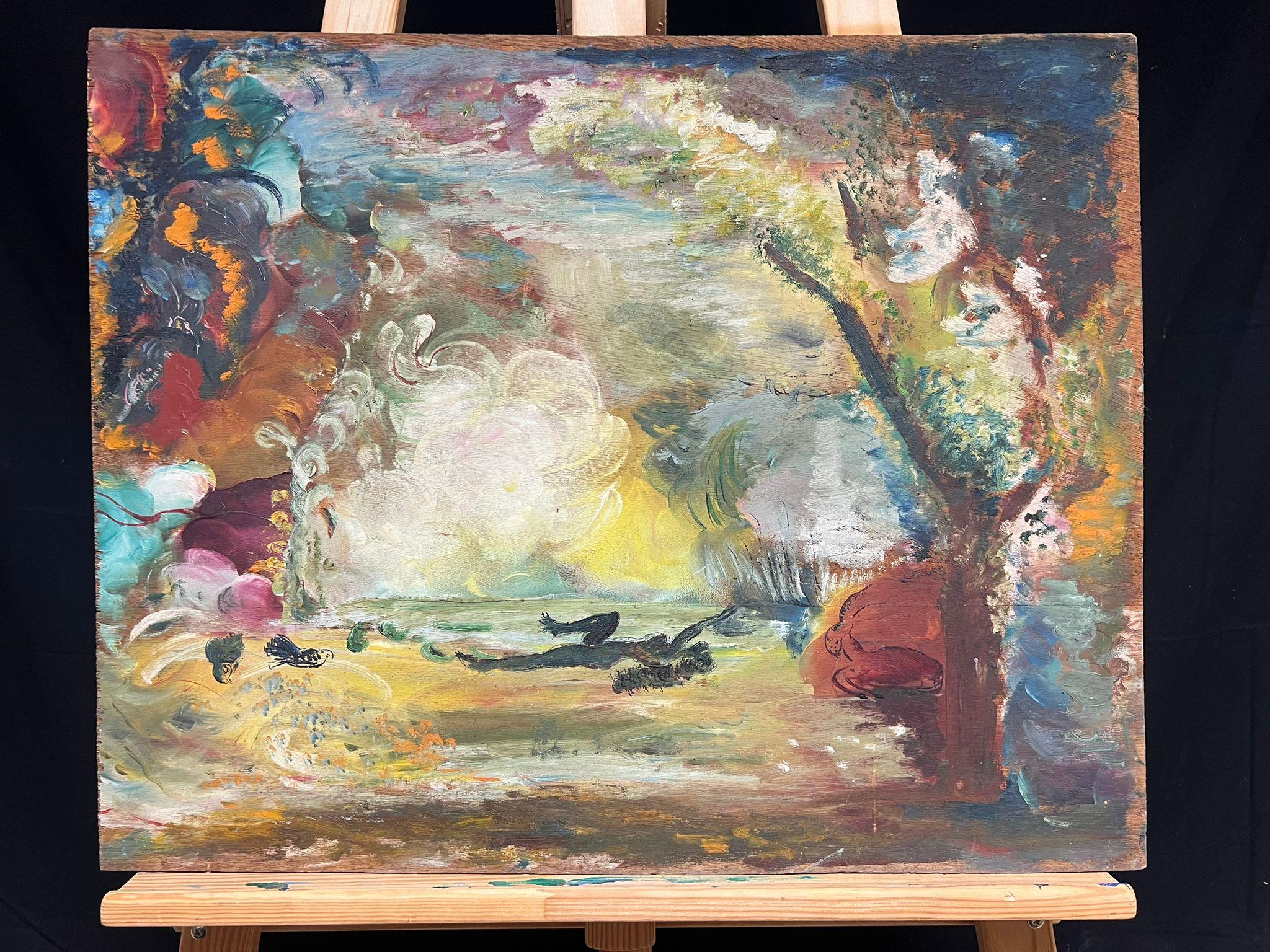 Cours Saleya Nice Old Town Market Square Flower Market Vintage Oil Painting For Sale 4