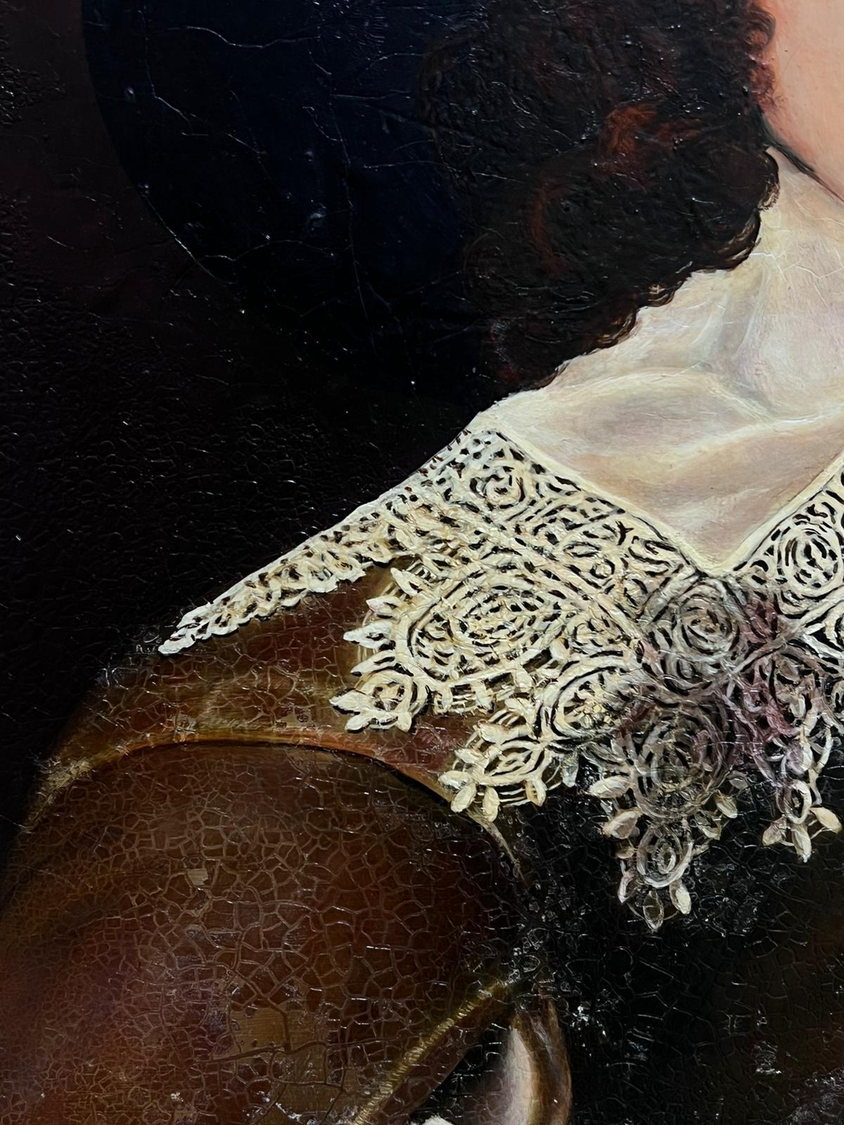 Peinture à l'huile Portrait d'un gentilhomme aristocrate français du 17e siècle   en vente 1