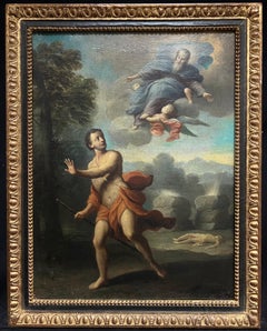 French 17th Century Baroque Period Old Master Oil Painting Archery Figure