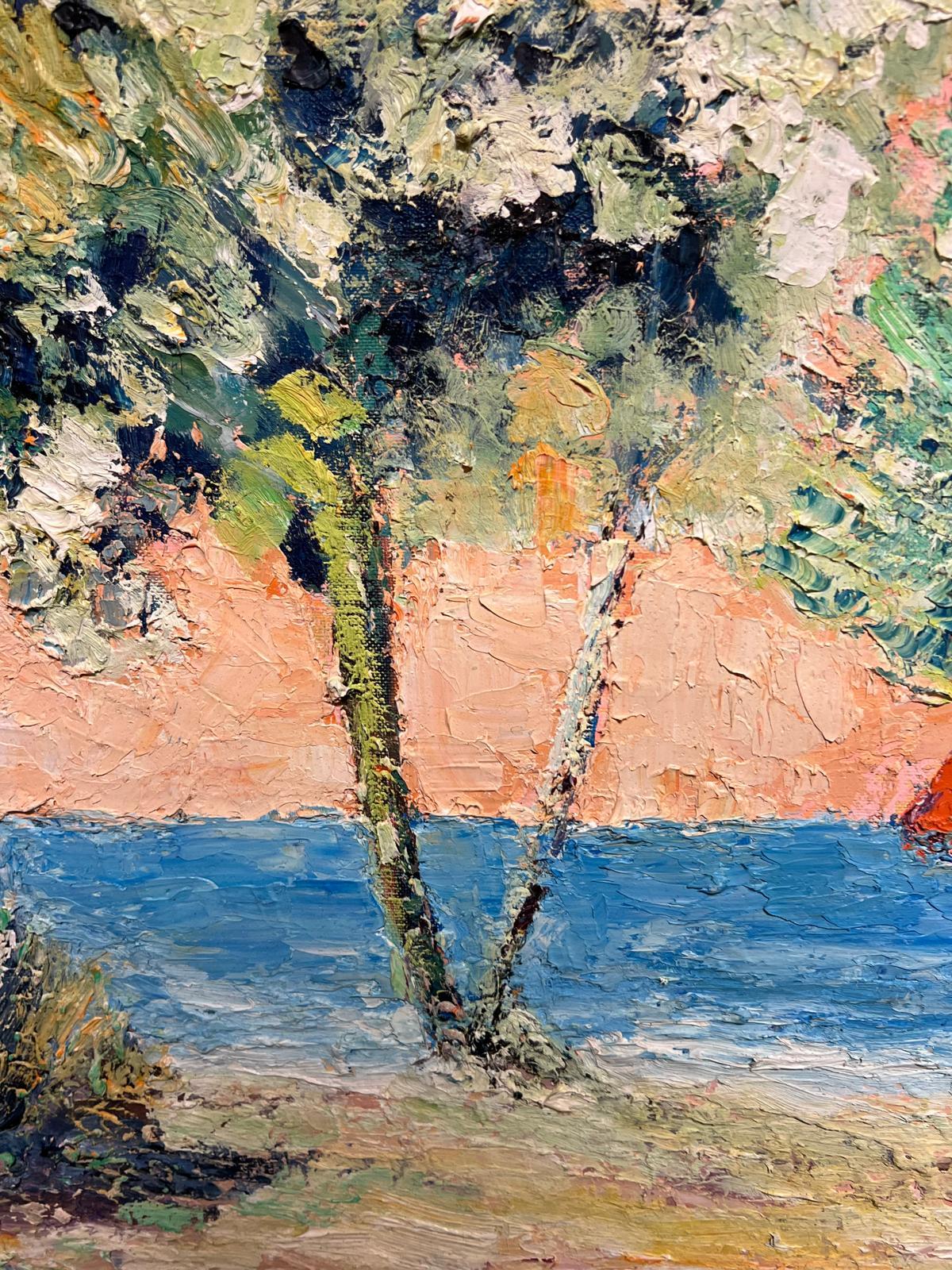 Parasol on the Beach
French School, mid 20th century
oil on canvas (very thickly painted), unframed
Canvas : 21 x 26 inches
Provenance: private collection, Paris
Condition: very good condition

For more any more information please do contact us with