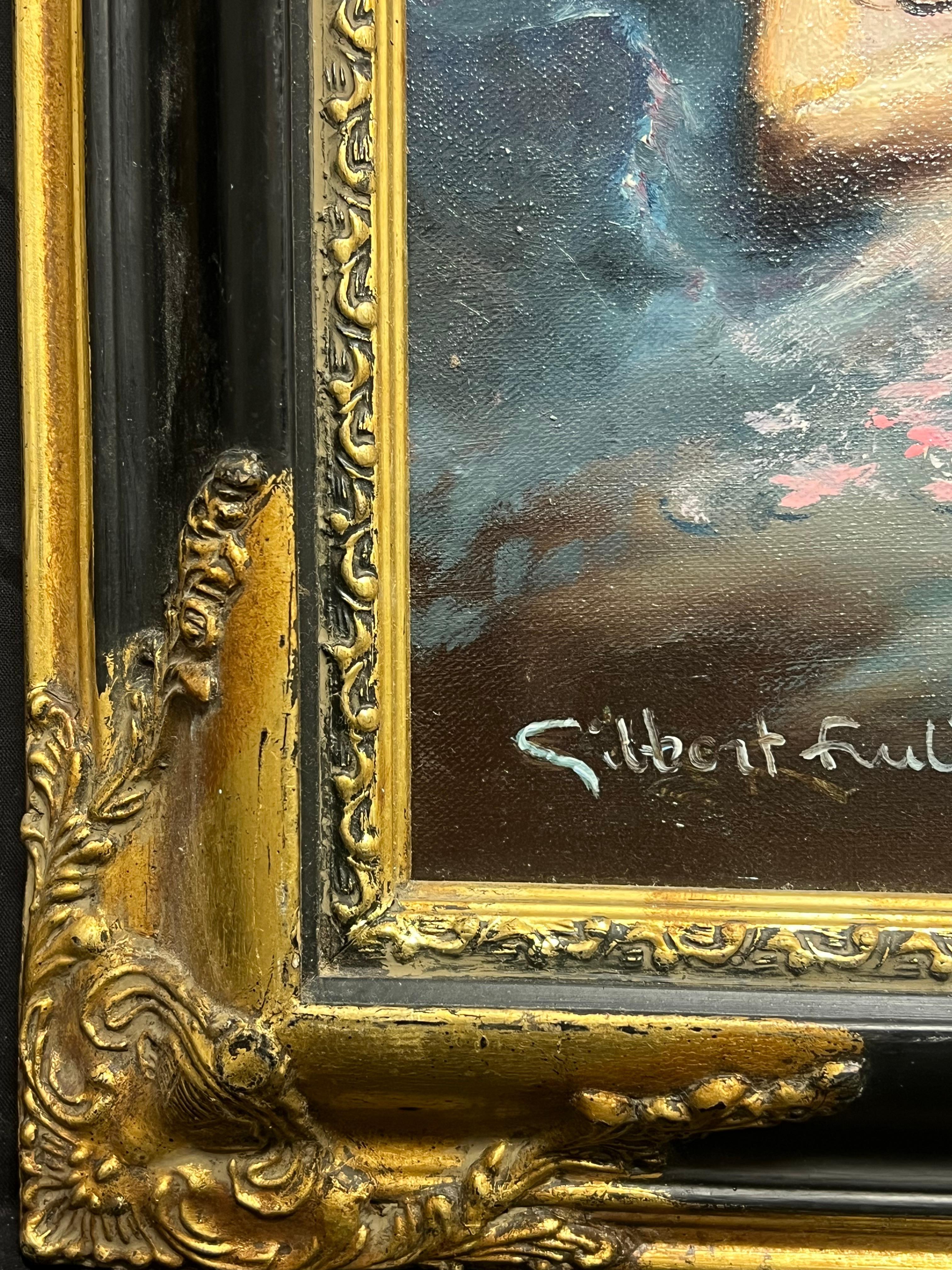 Peinture à l'huile encadrée : Nu couché dans une lumière de rêve Sérénité rayonnante en vente 5