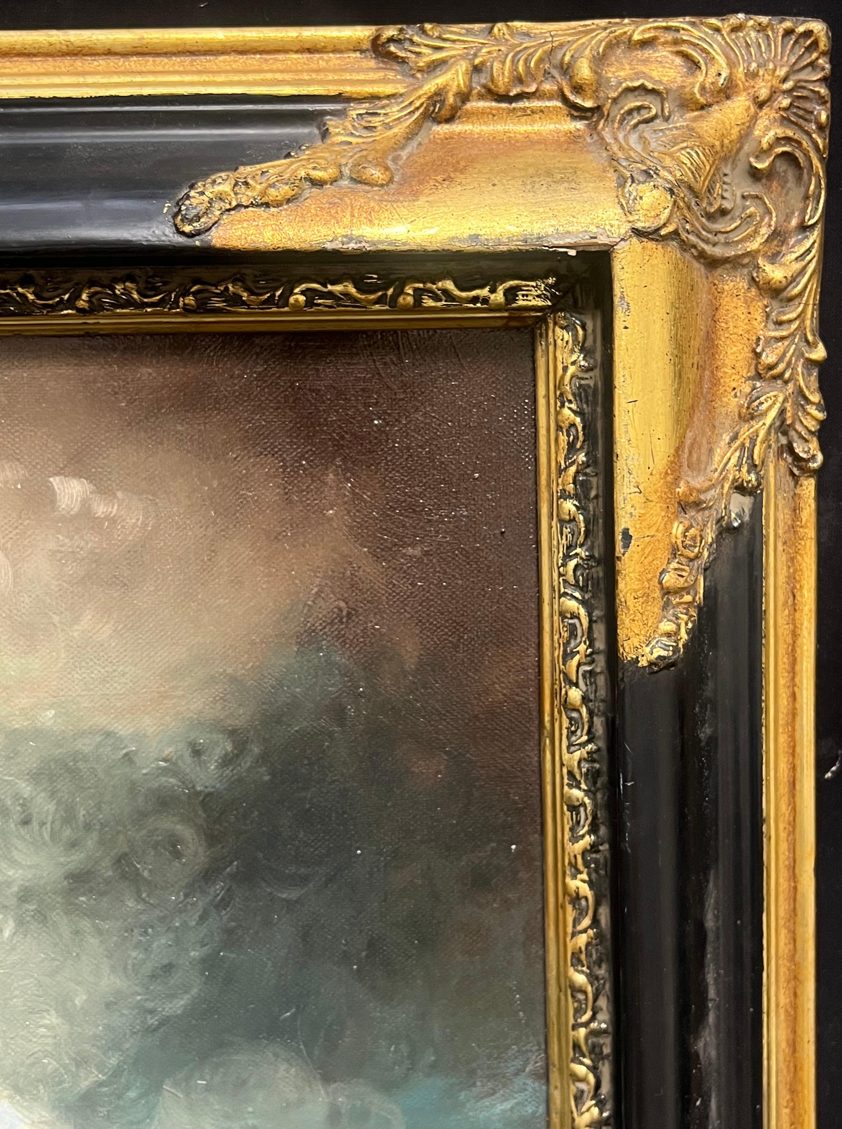 Peinture à l'huile encadrée : Nu couché dans une lumière de rêve Sérénité rayonnante en vente 2