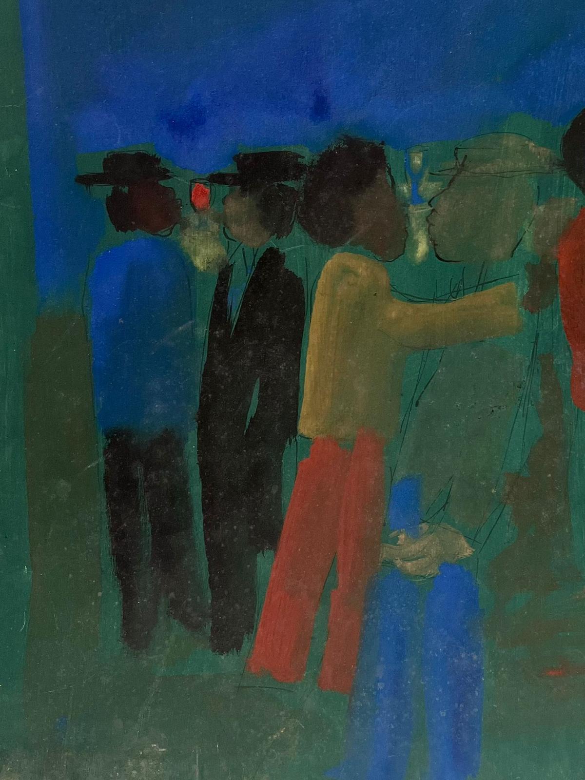 Gruppo di figure che si baciano - Quadro firmato Modernista francese del XX secolo - Painting Moderno di French School