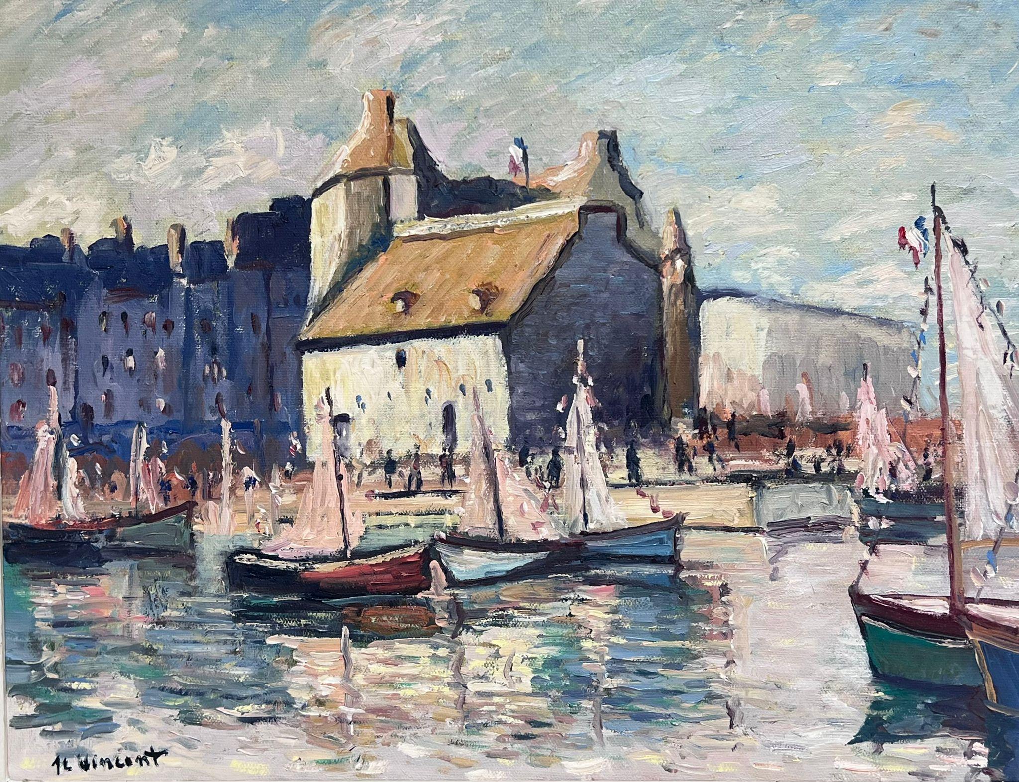 Honfleur Harbour
French School, 20th century
signed oil on canvas, framed
signed verso
framed: 20.5 x 23.5 inches
canvas: 15 x 18 inches
provenance: private collection, France
condition: very good and sound condition