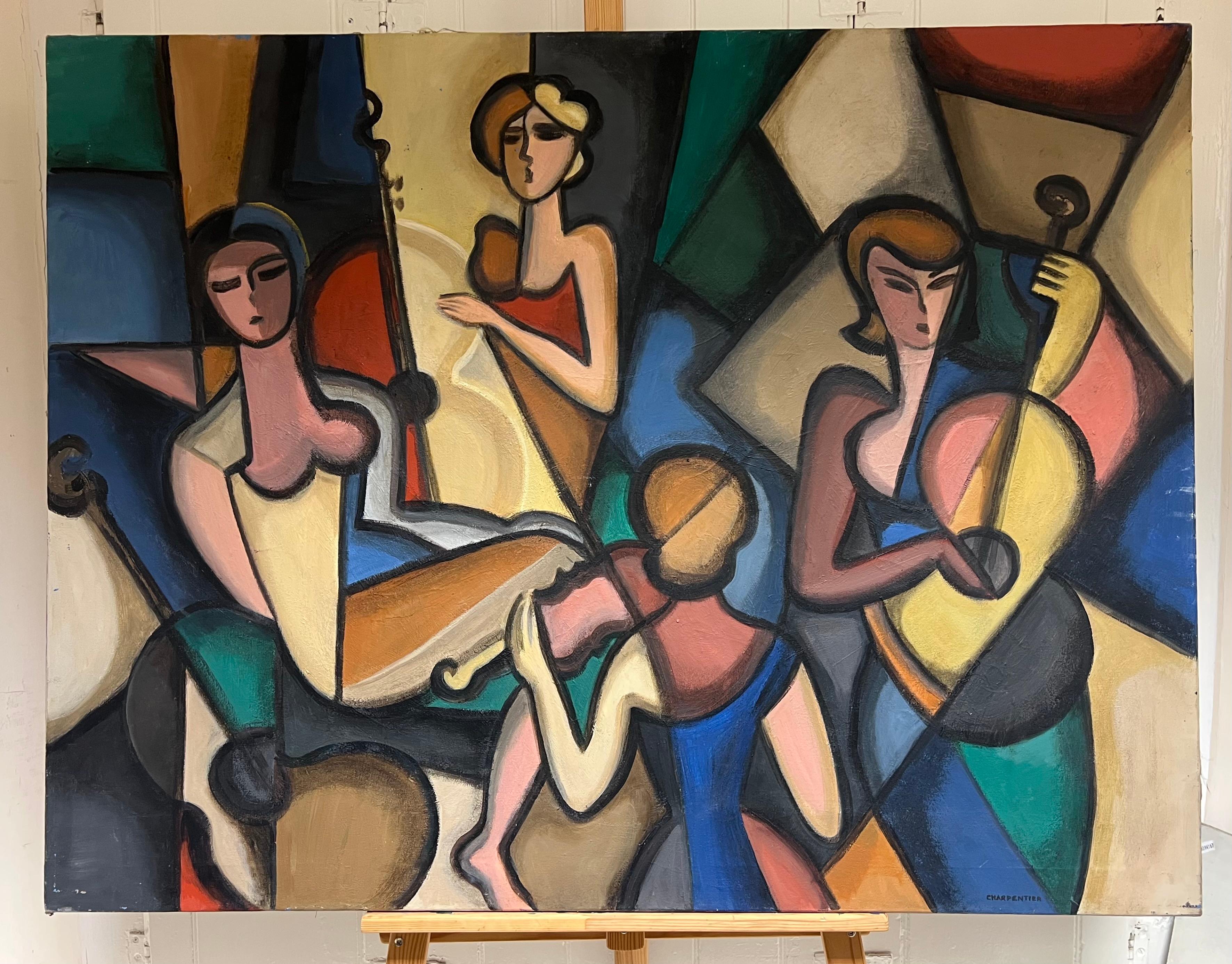 The Musicians
French Modernist artist, circa 1960's period
signed oil on canvas, unframed
canvas: 35.5 x 36 inches
Provenance: private collection, France
Condition: very good condition

For more any more information please do contact us with any