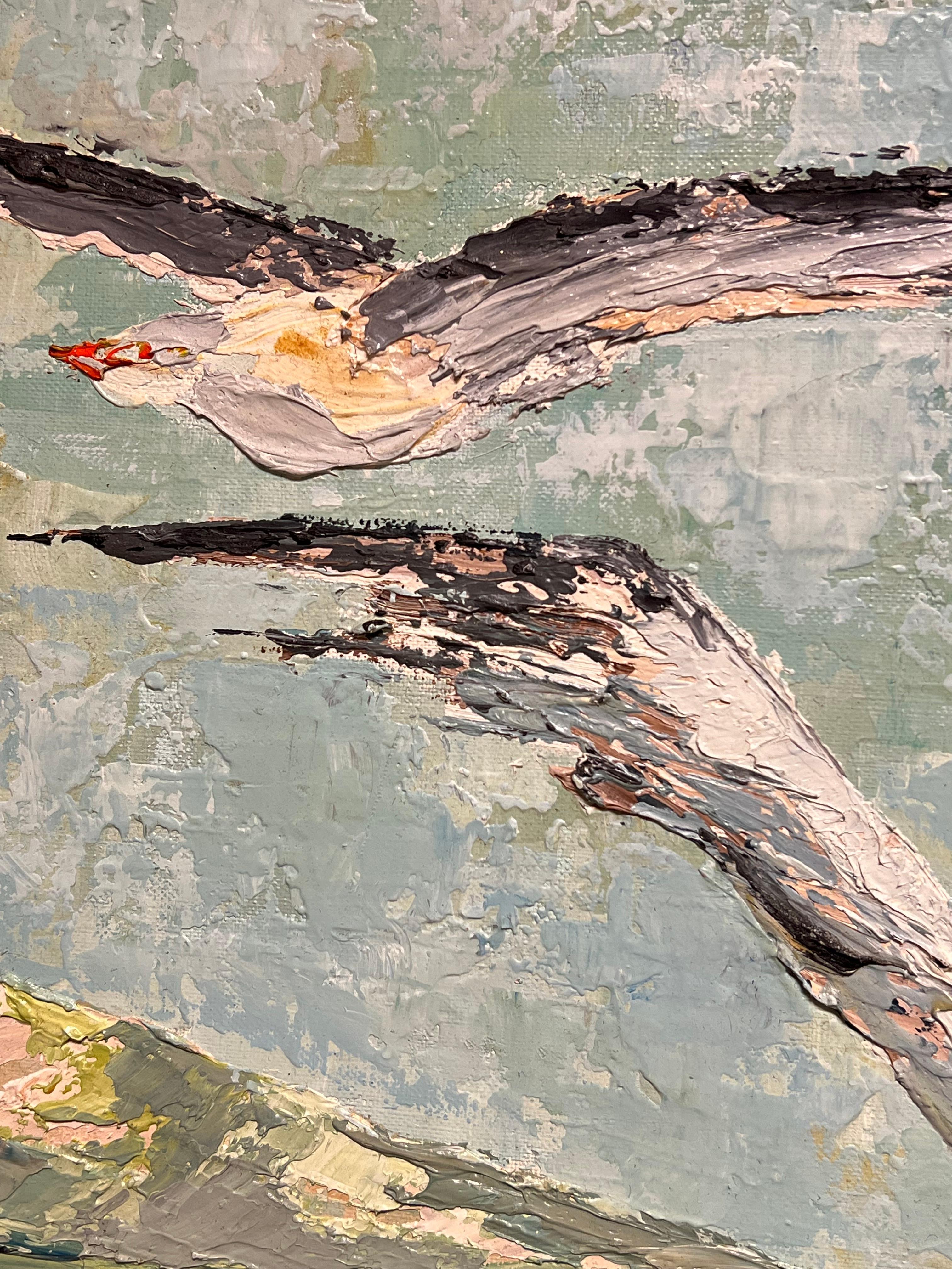 Gaviotas en vuelo
Francés, hacia 1970
firmado indistintamente en el verso
óleo sobre lienzo, sin enmarcar
Lienzo : 18,5 x 21,5 pulgadas
Inscripción al dorso
Procedencia: colección privada, París
Estado: muy buen estado

Para más información, ponte