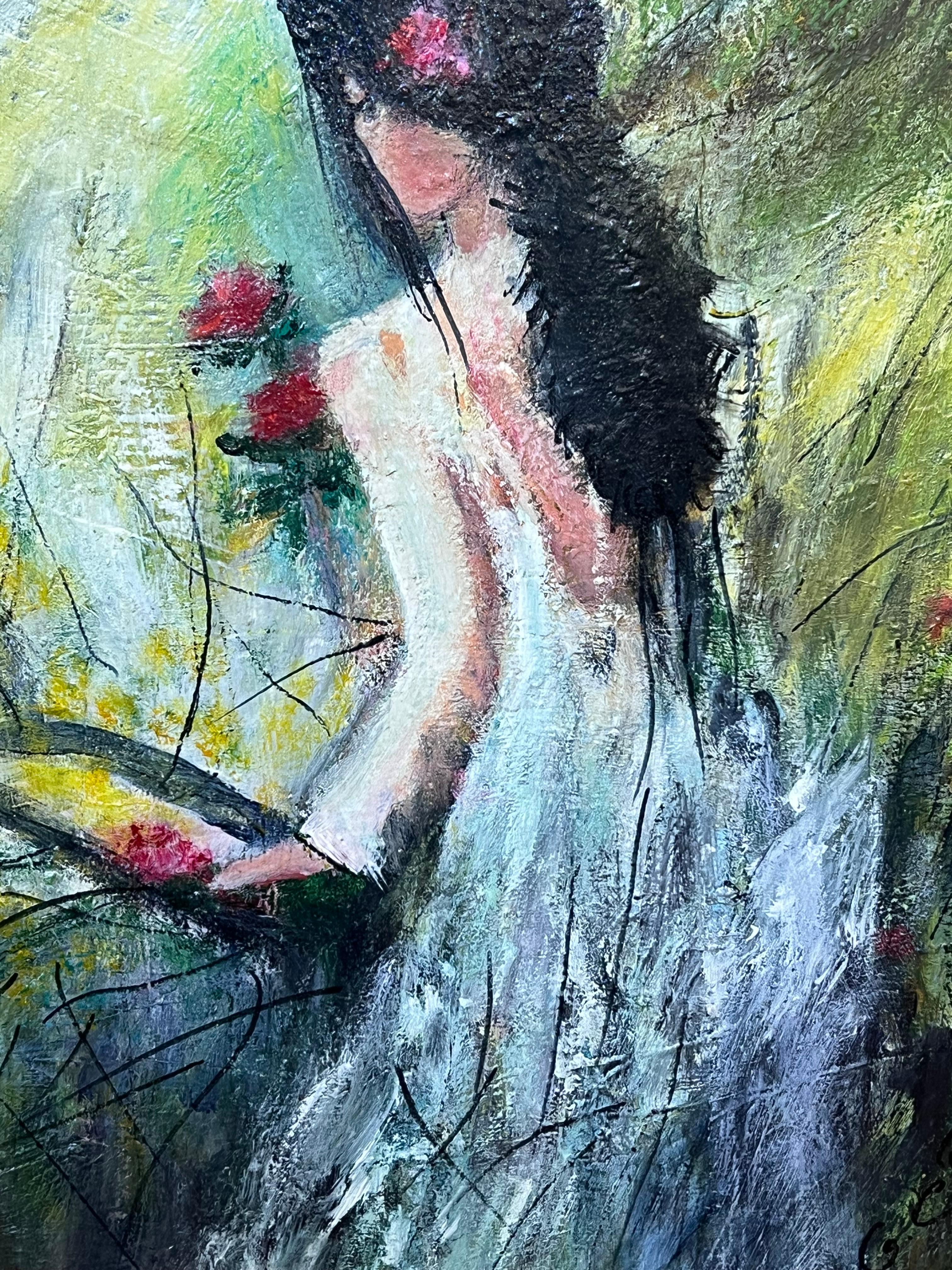 The Garden in Spring
French School, late 20th century
indistinctly signed 
oil on canvas, unframed 
canvas: 22 x 18 inches
Provenance: private collection, France
Condition: very good condition

For more any more information please do contact us with