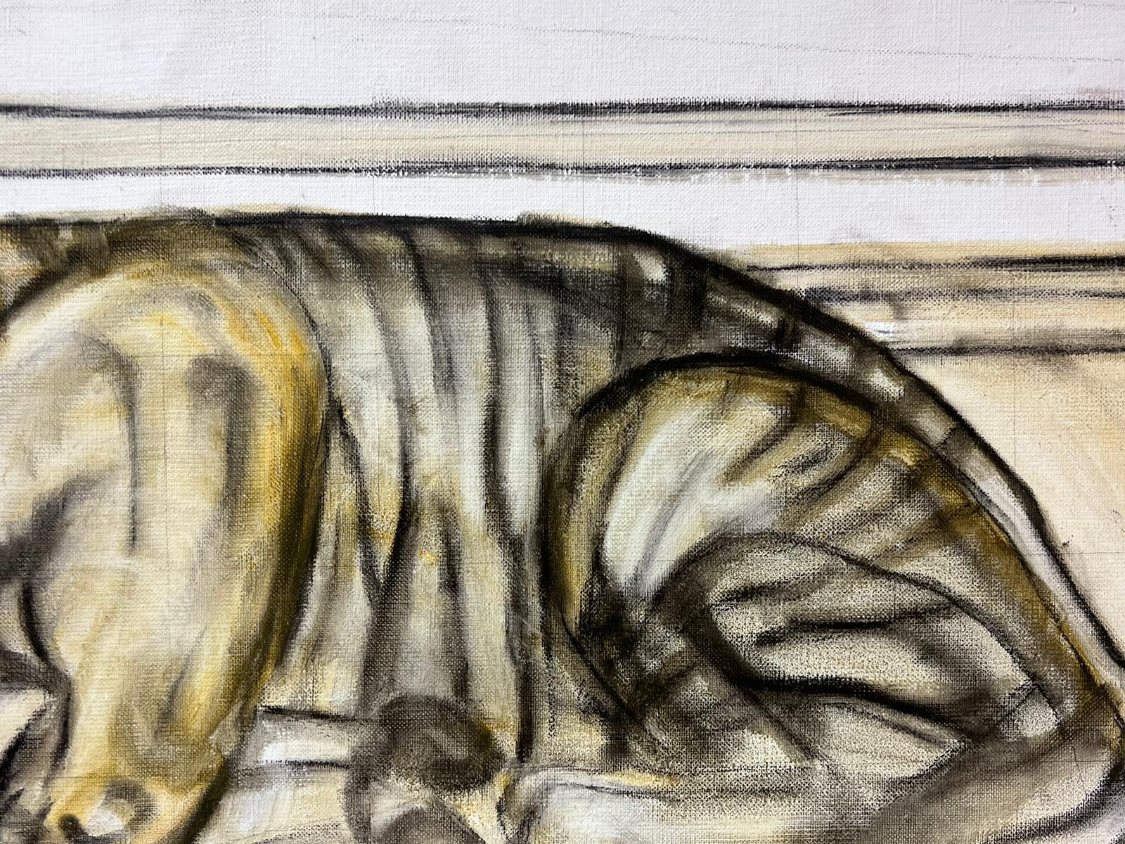 Trinkende Katze
Französischer Künstler der Moderne, Ende des 20.
signiertes Öl auf Leinwand, ungerahmt
Leinwand: 20 x 25,5 Zoll
Provenienz: Privatsammlung, Südfrankreich
Zustand: sehr guter und gesunder Zustand