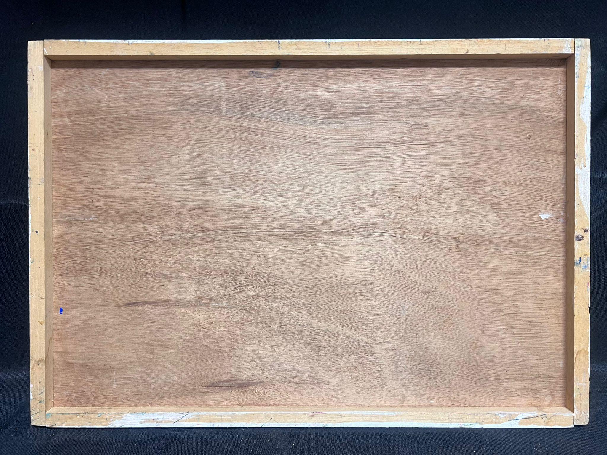 Olio astratto cubista della metà del XX secolo firmato Campi dorati della Provenza in vendita 1