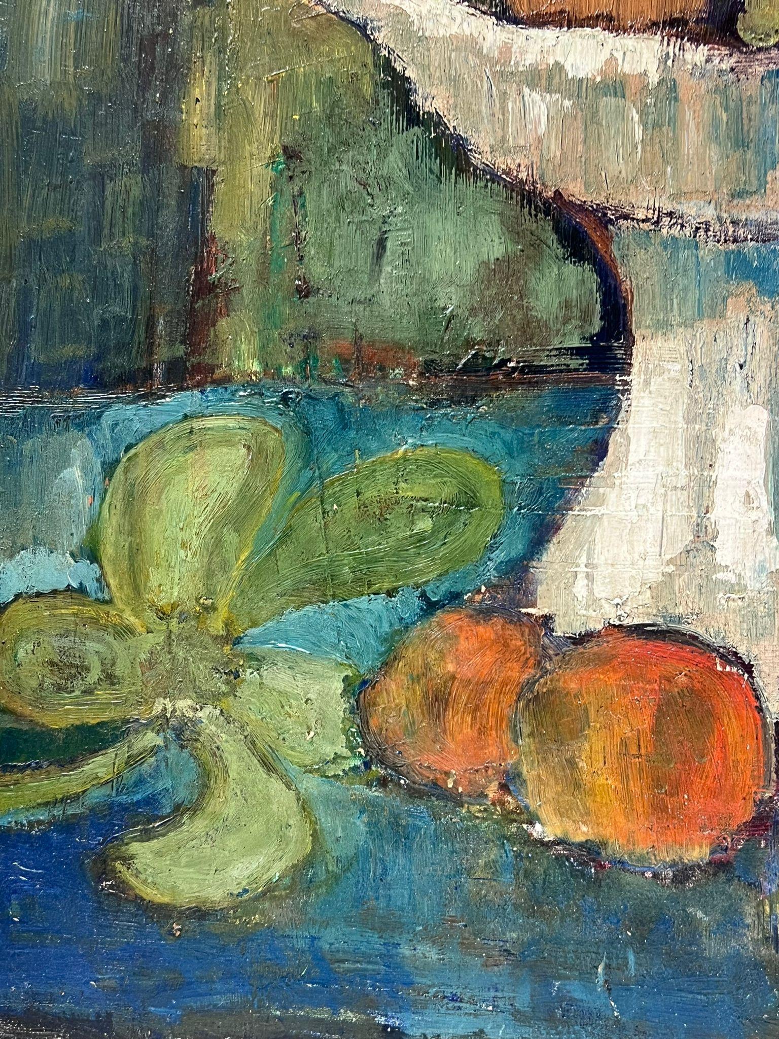 Natura morta di frutta in una ciotola
Scuola francese, mid 20th century
firmato sul verso
olio su tela su tavola, non incorniciato
tavola: 18 x 15 pollici
provenienza: collezione privata, Francia
condizioni: ottime e solide condizioni