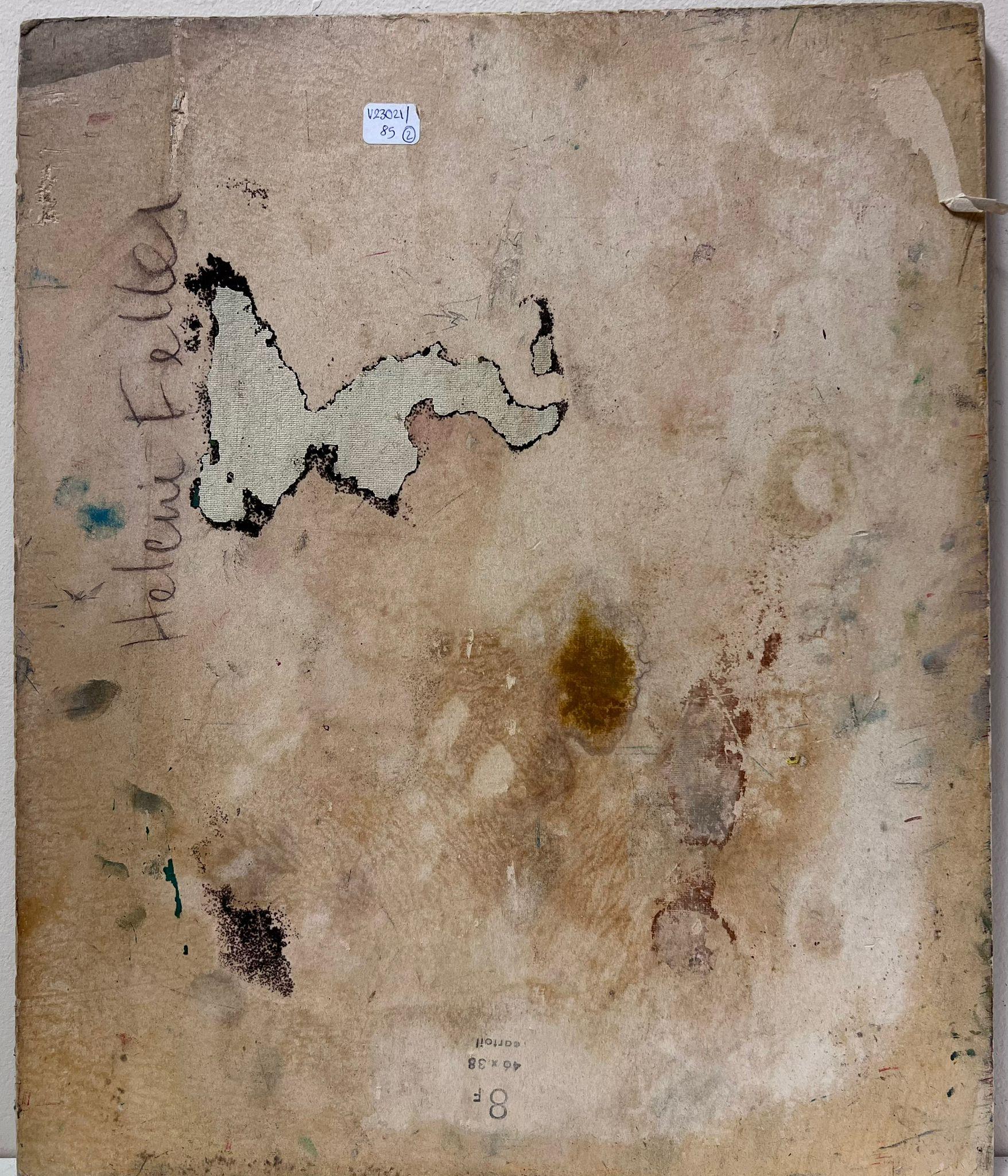 Olio post impressionista della metà del XX secolo Frutta in una ciotola Firmato originale 4